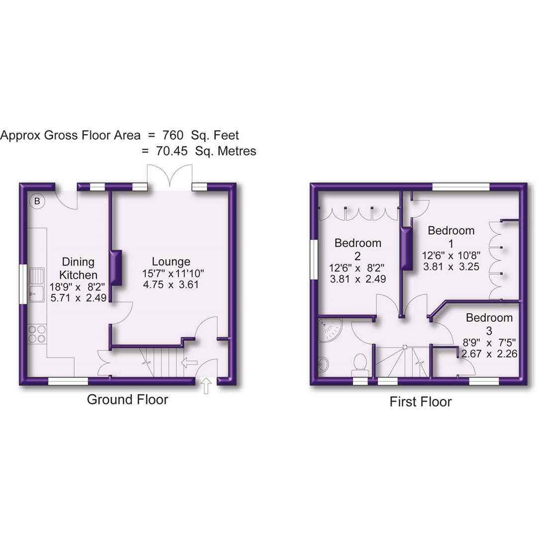 3 bed end of terrace house for sale in Yewtree Lane, Manchester - Property Floorplan