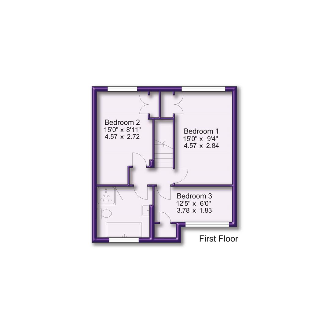 3 bed semi-detached house for sale in Brook Way, Altrincham - Property Floorplan