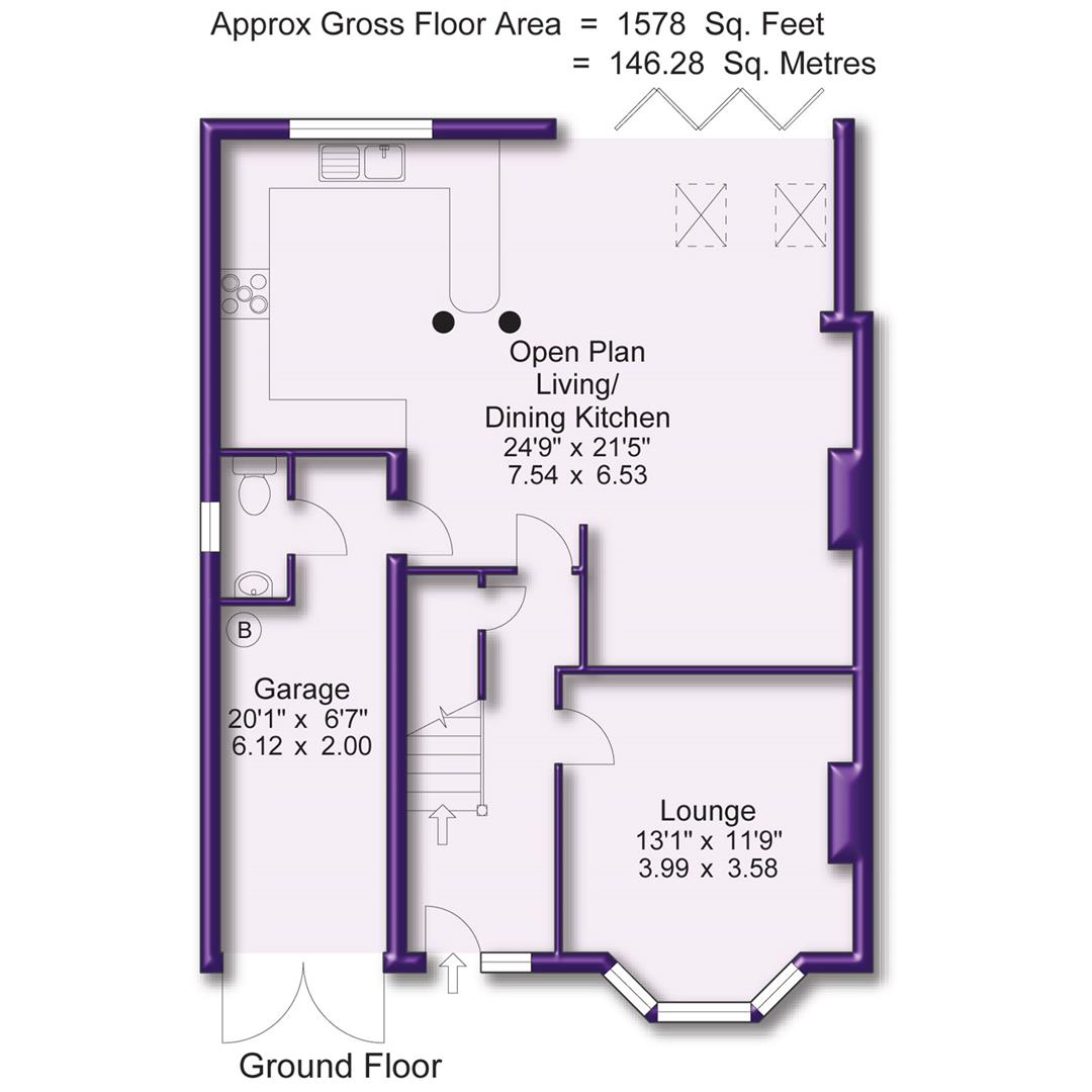 4 bed semi-detached house for sale in Lowton Road, Sale - Property Floorplan