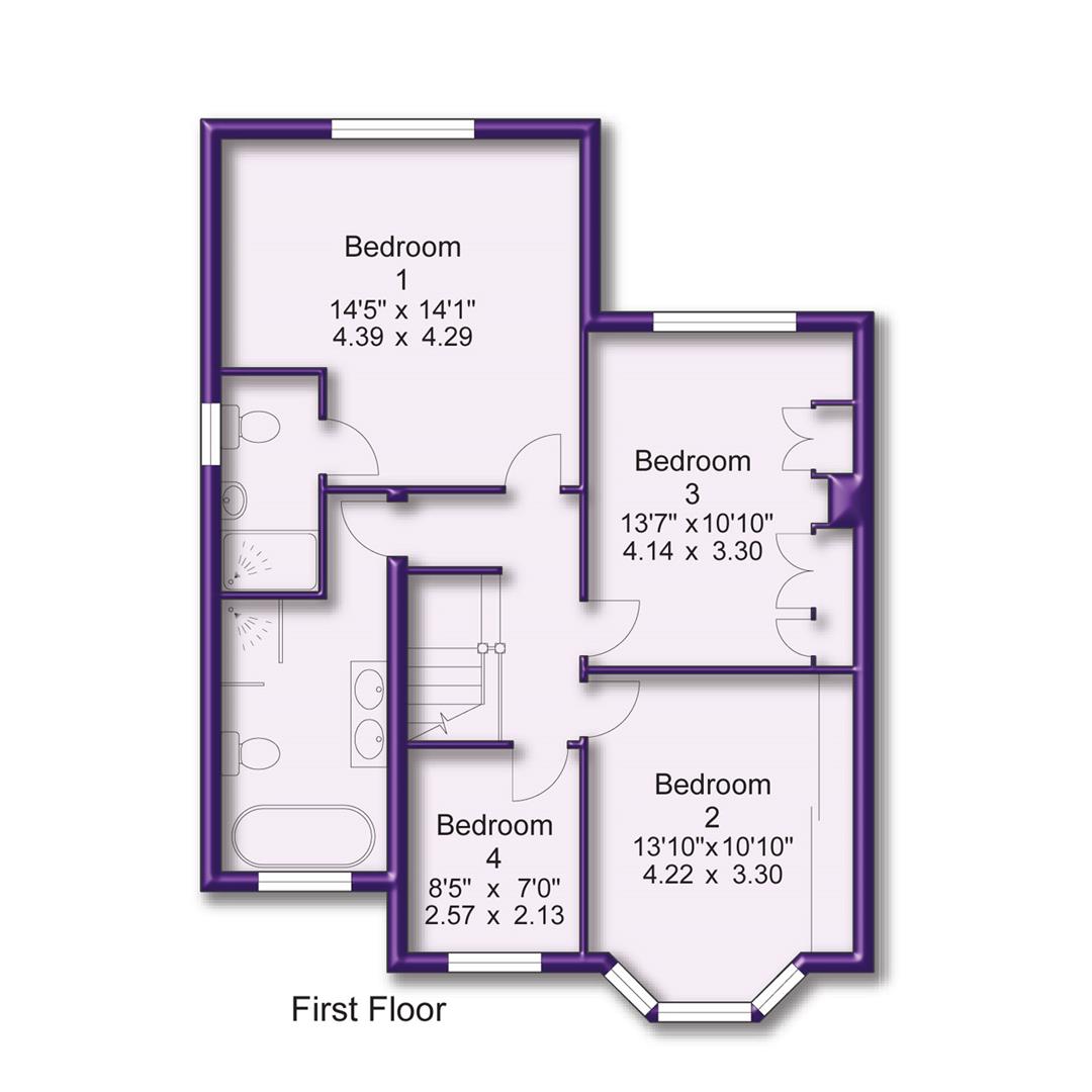 4 bed semi-detached house for sale in Lowton Road, Sale - Property Floorplan