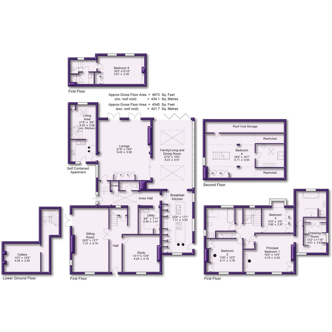 5 bed detached house for sale in Wicker Lane, Altrincham - Property Floorplan