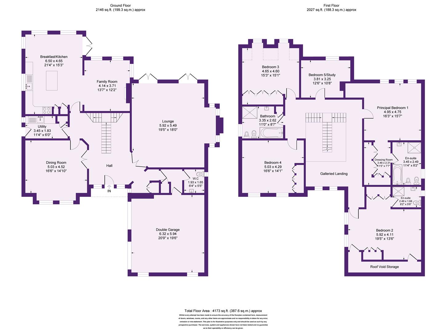 5 bed detached house for sale in Courtney Place, Altrincham - Property Floorplan