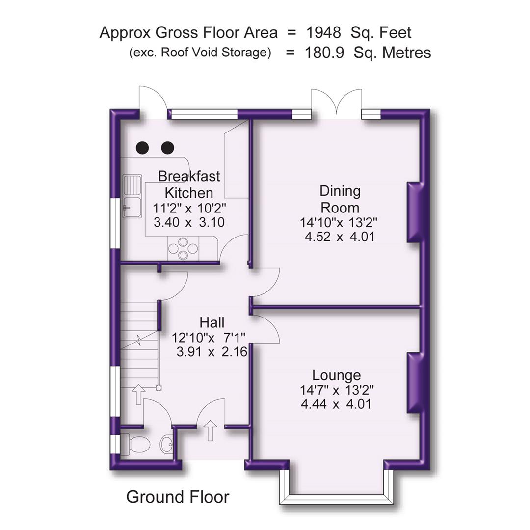 4 bed semi-detached house for sale in Alstead Avenue, Altrincham - Property Floorplan