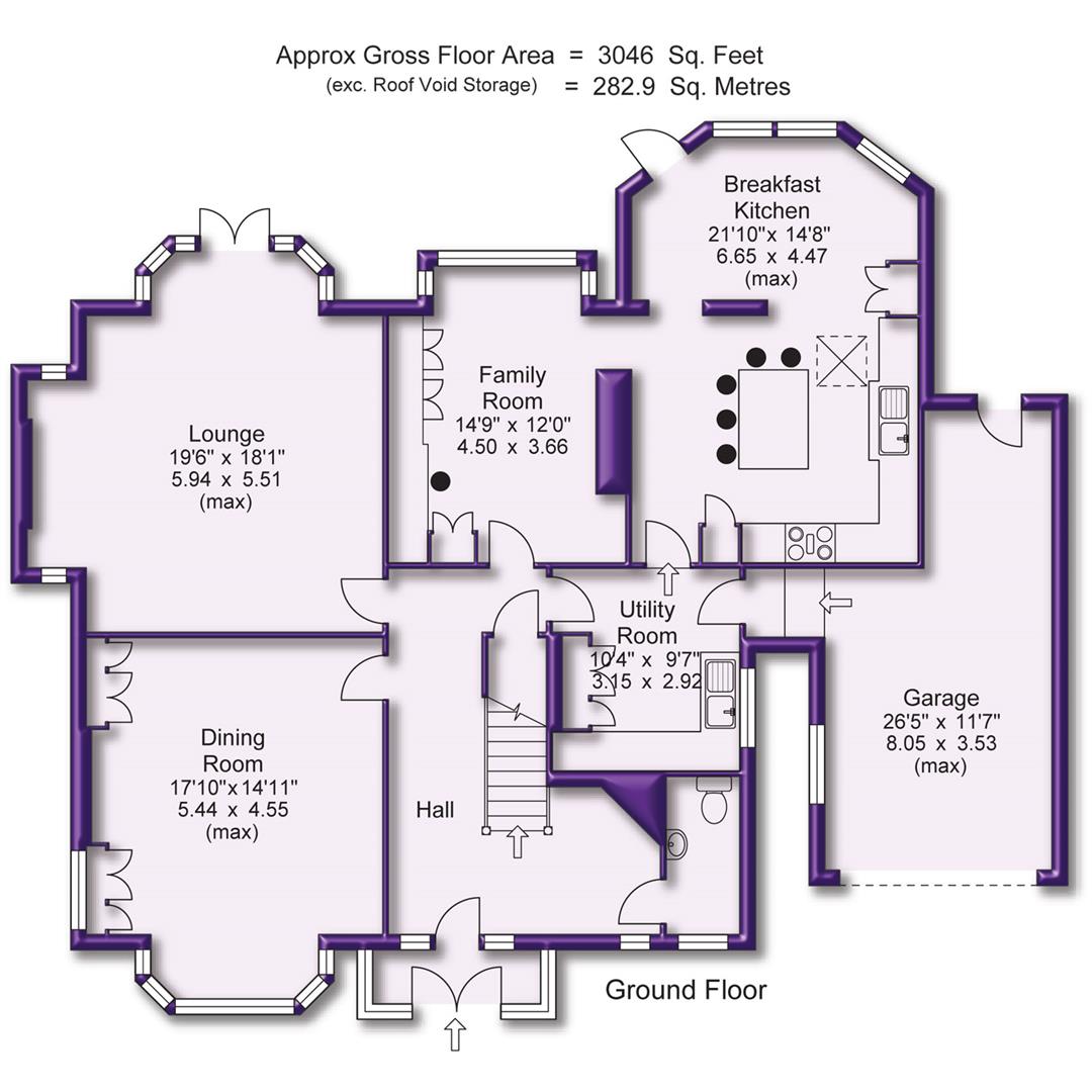 5 bed detached house for sale in Bower Road, Altrincham - Property Floorplan