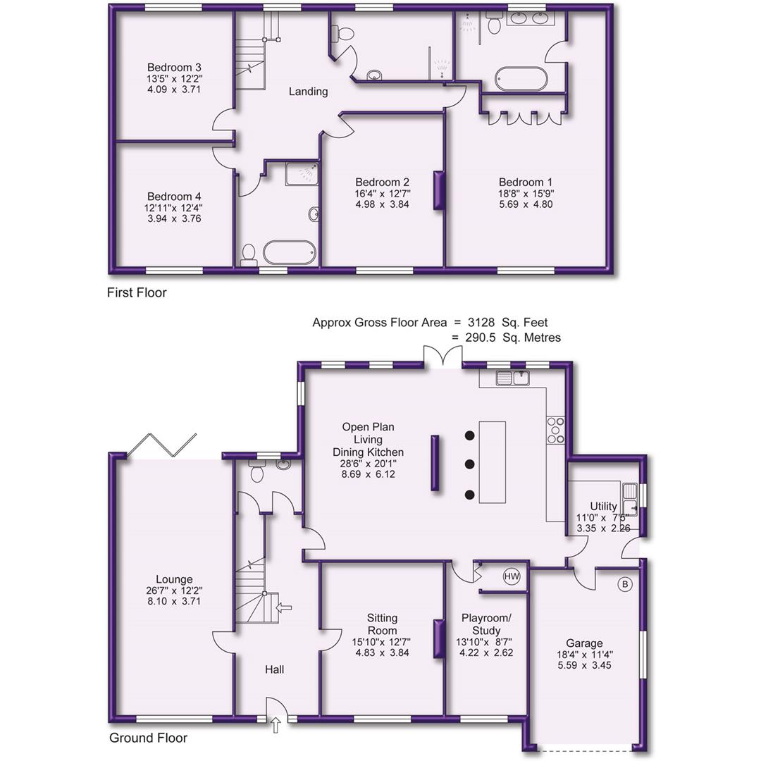 5 bed detached house for sale in Brooklands Road, Sale - Property Floorplan