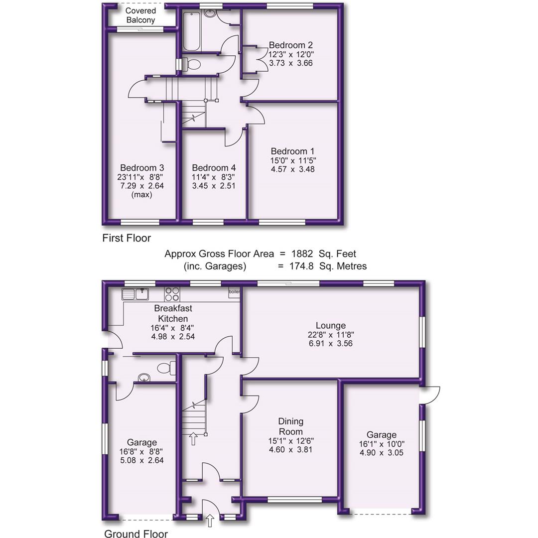 4 bed detached house for sale in Harboro Road, Sale - Property Floorplan
