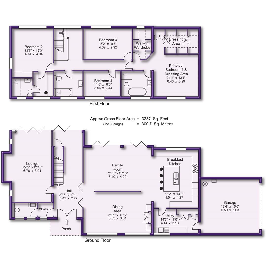 4 bed detached house for sale in Planetree Road, Altrincham - Property Floorplan