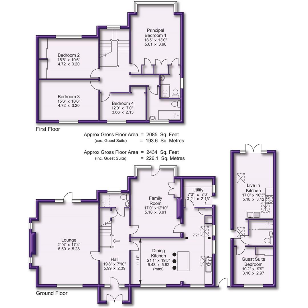 4 bed detached house for sale in Enville Road, Altrincham - Property Floorplan