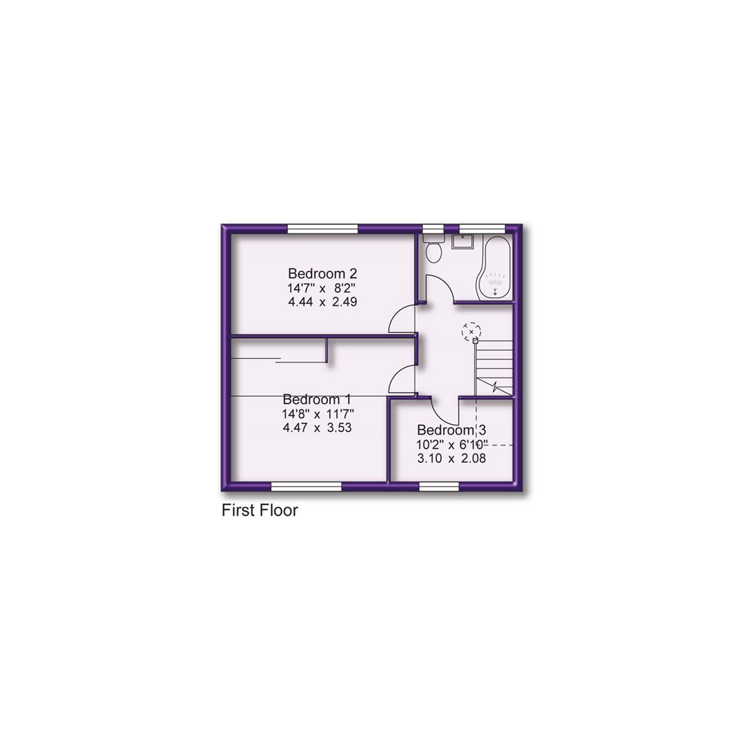 3 bed terraced house for sale in Mainwood Road, Altrincham - Property Floorplan