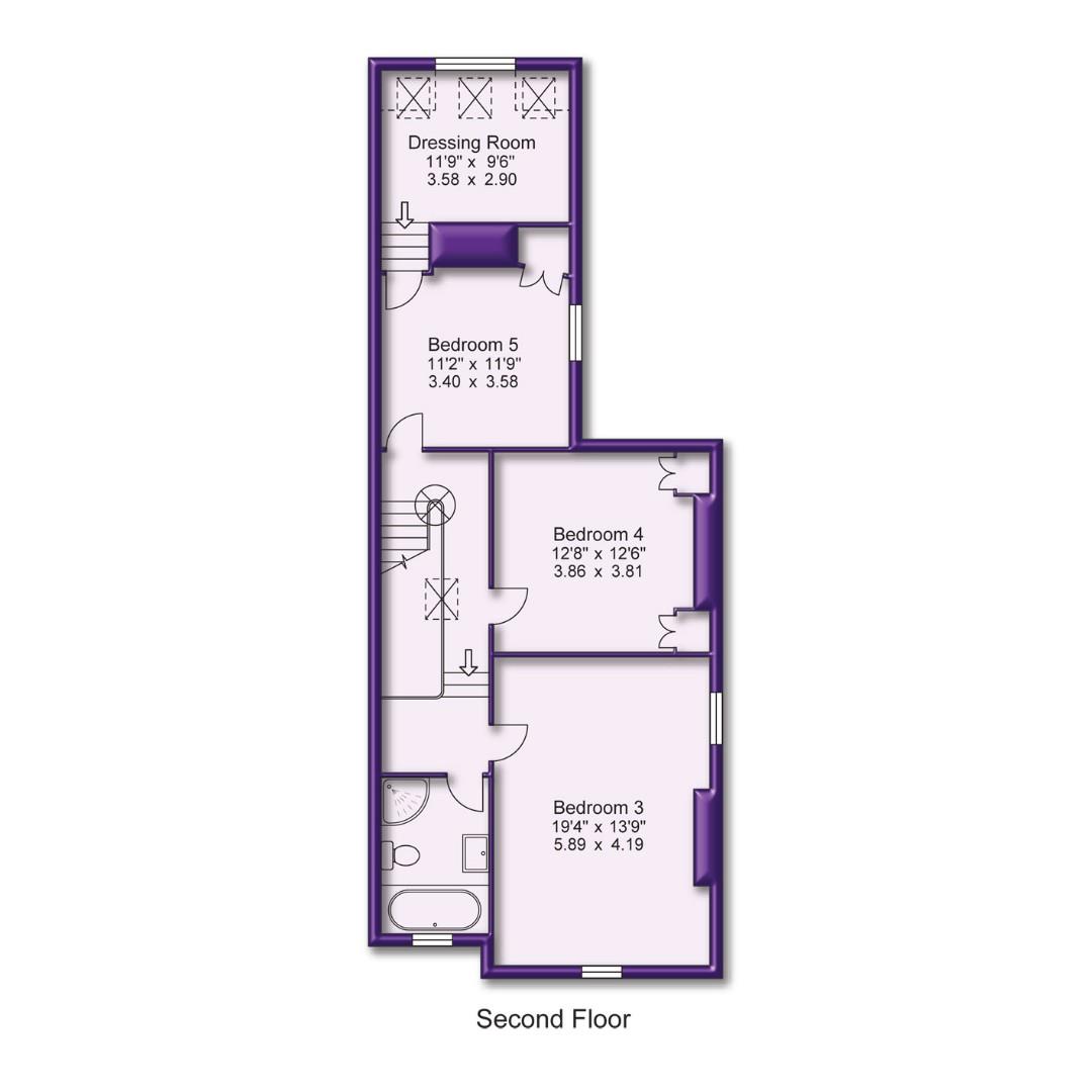 5 bed semi-detached house for sale in Albert Square, Altrincham - Property Floorplan