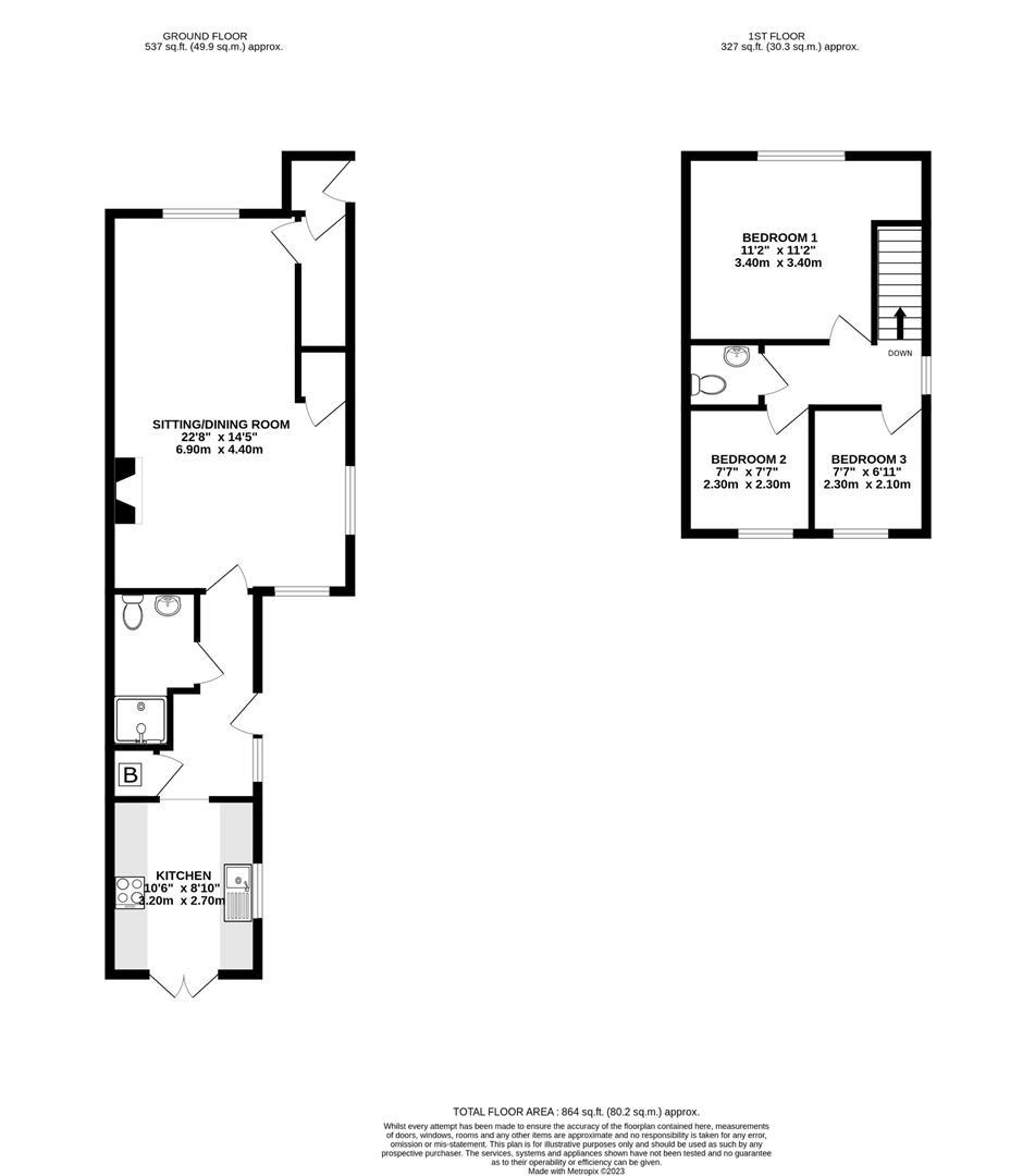 3 bed semi-detached house for sale in Glebe Road, Dersingham - Property floorplan