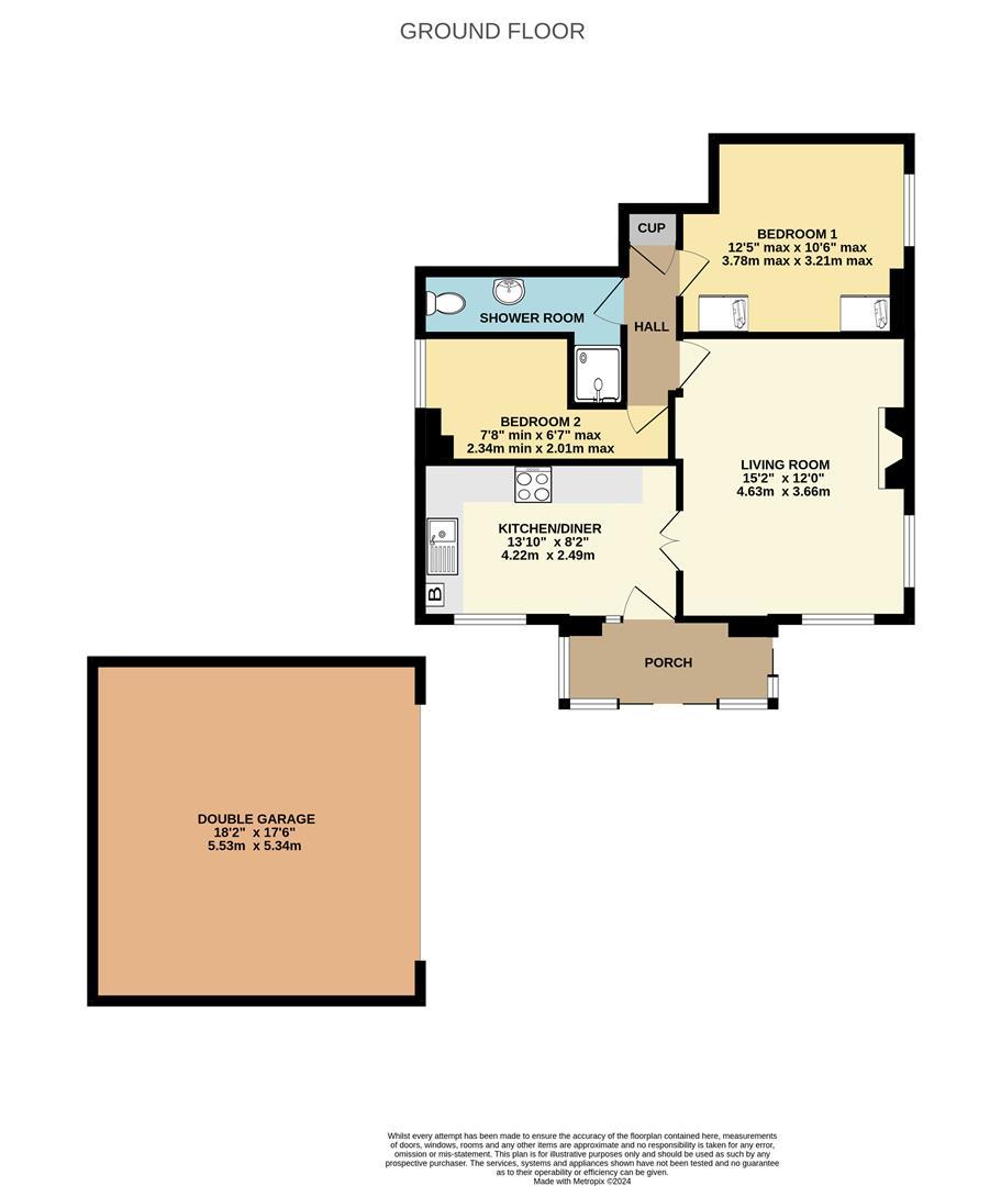 2 bed apartment for sale in Kings Lynn Road, Hunstanton - Property floorplan