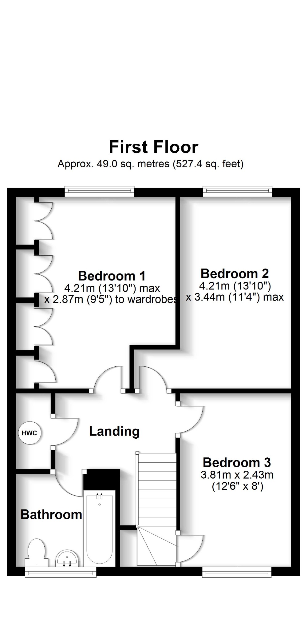 3 bed semi-detached house for sale in Beacon Bottom, Southampton - Property floorplan