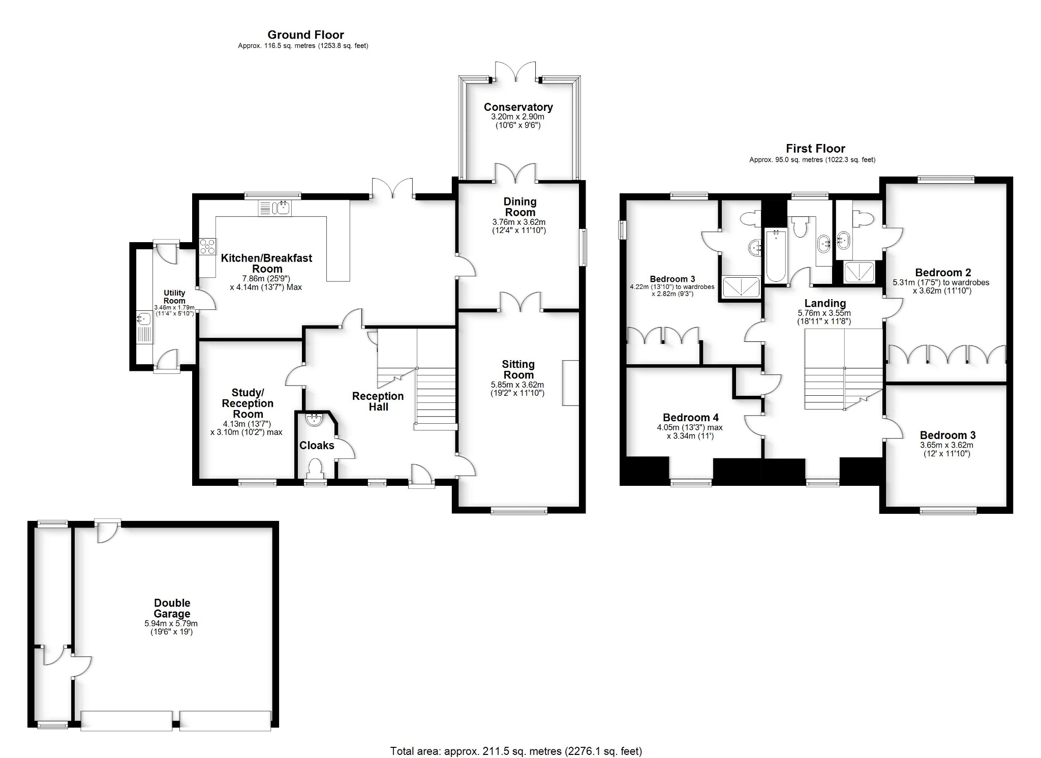 4 bed detached house to rent in Caigers Green, Southampton - Property floorplan