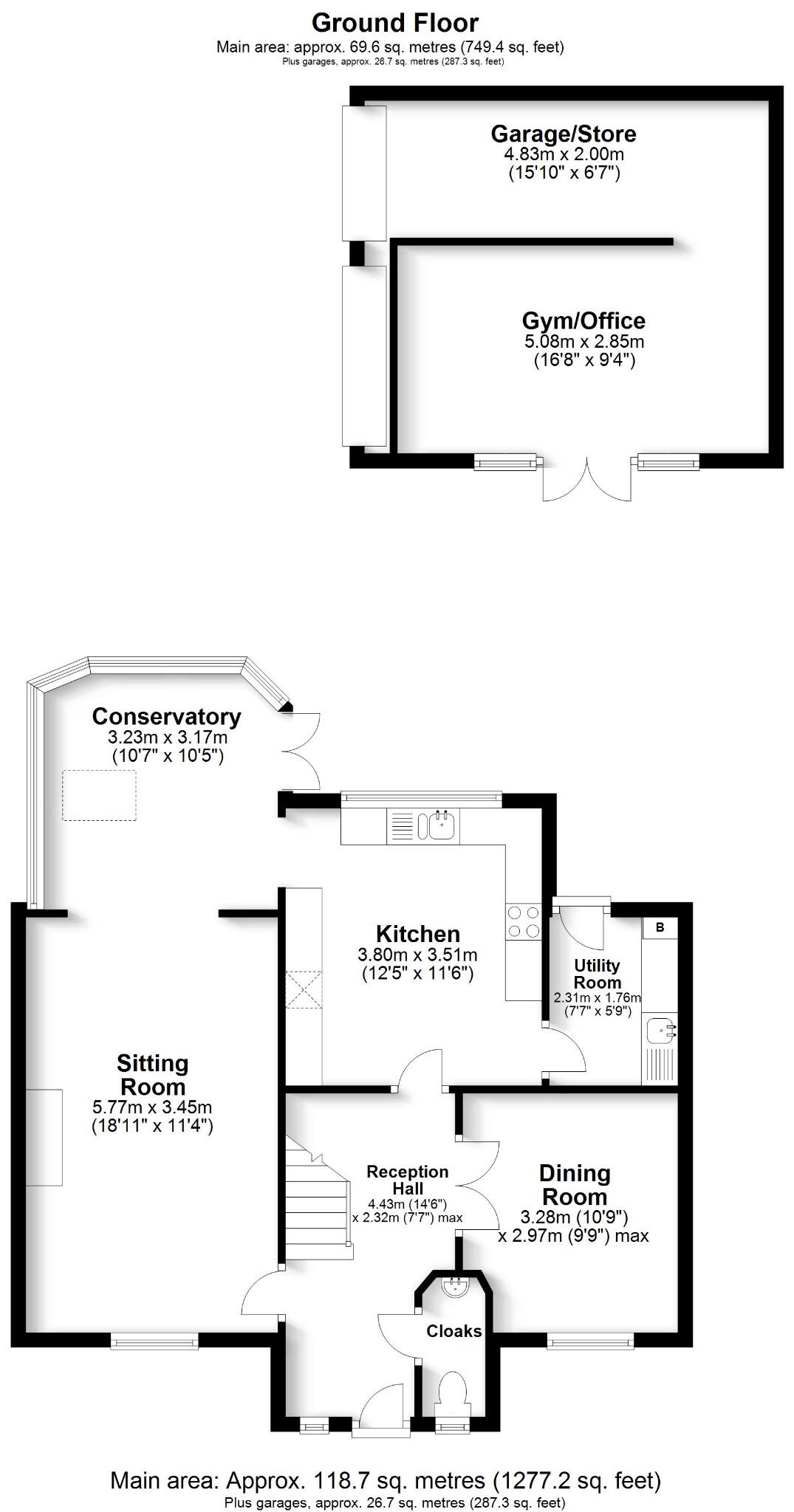 4 bed detached house for sale in Valerian Avenue, Fareham - Property floorplan