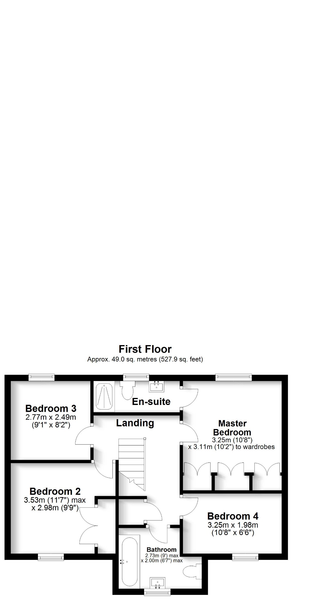 4 bed detached house for sale in Valerian Avenue, Fareham - Property floorplan