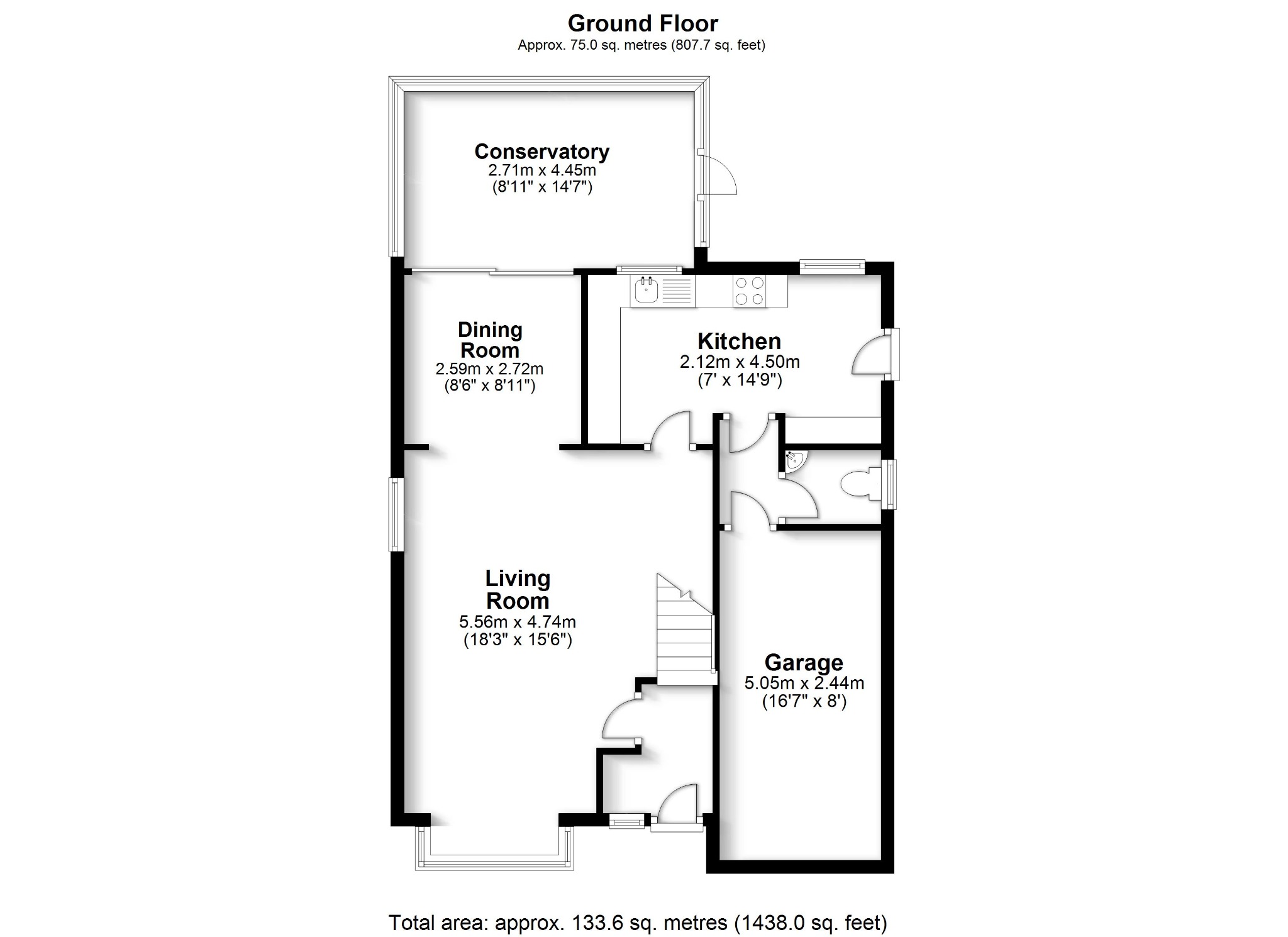 4 bed detached house to rent, Fareham - Property floorplan