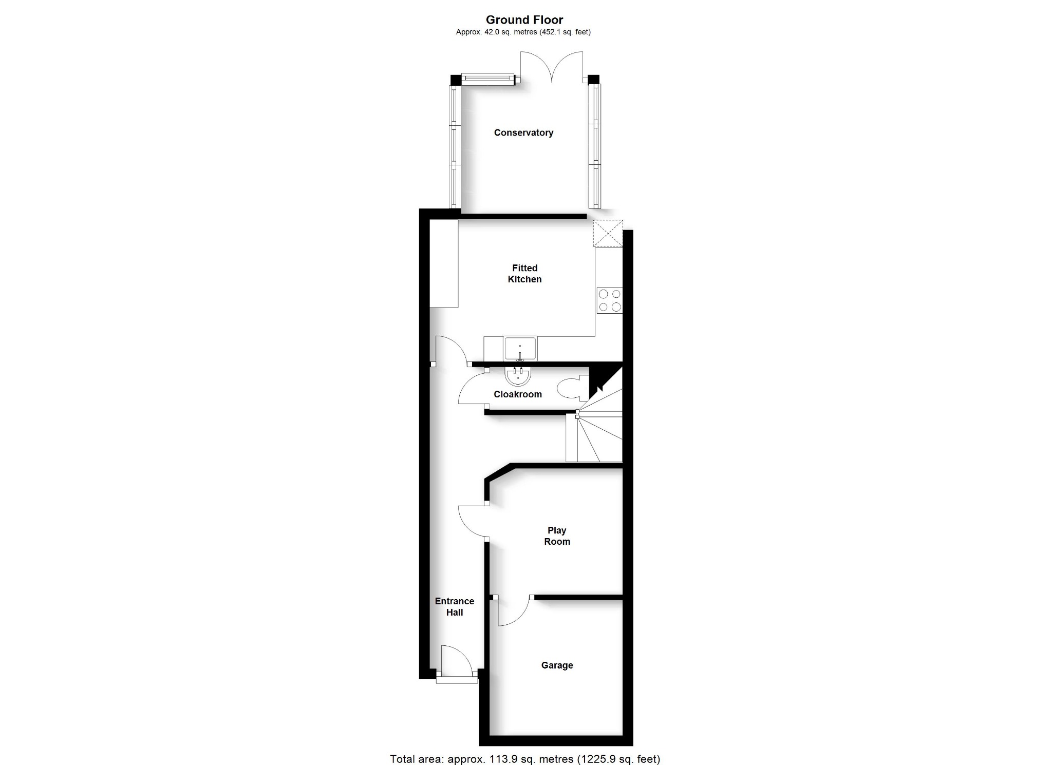 3 bed town house to rent in Lovage Road, Fareham - Property floorplan