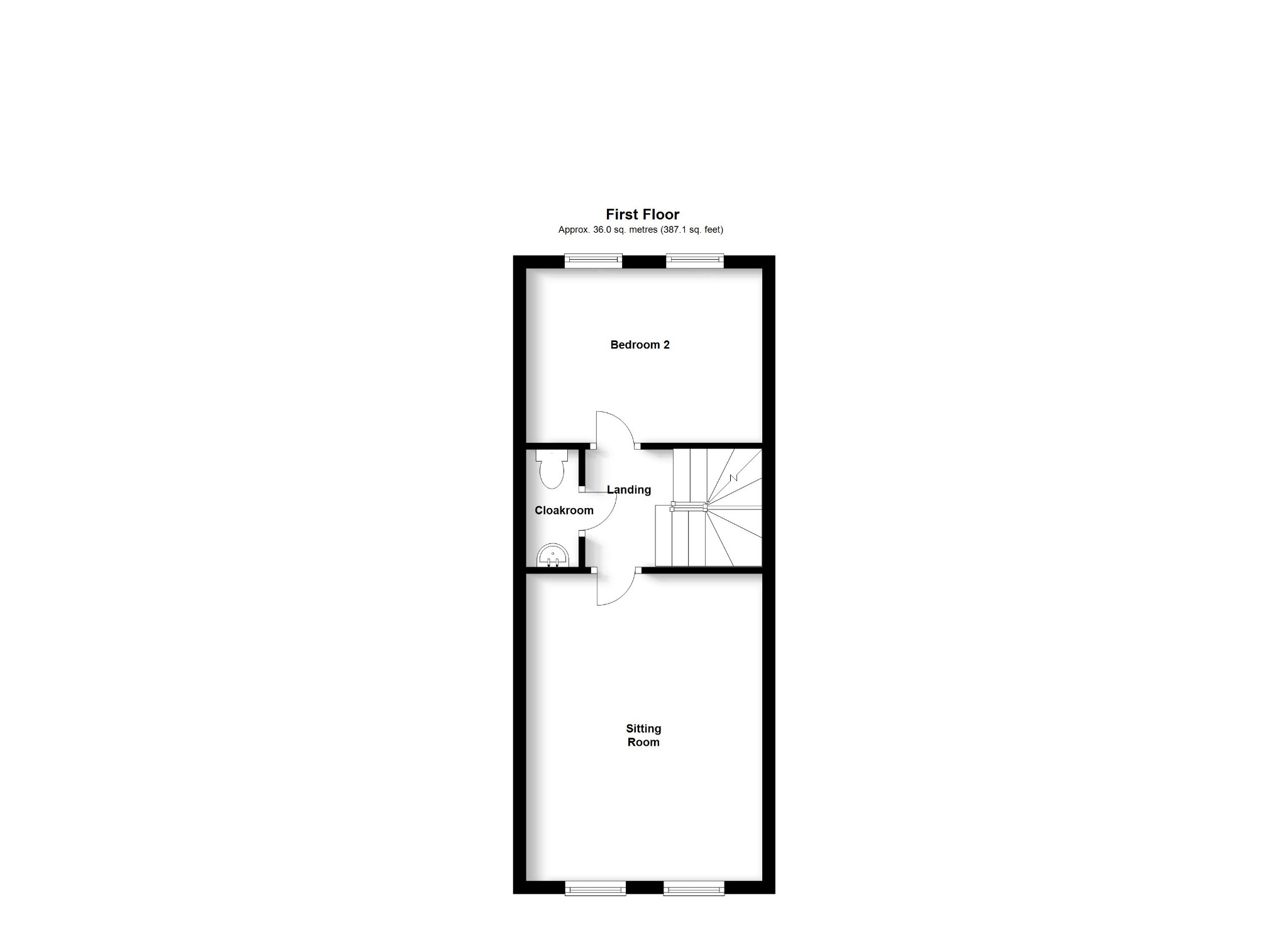 3 bed town house to rent in Lovage Road, Fareham - Property floorplan