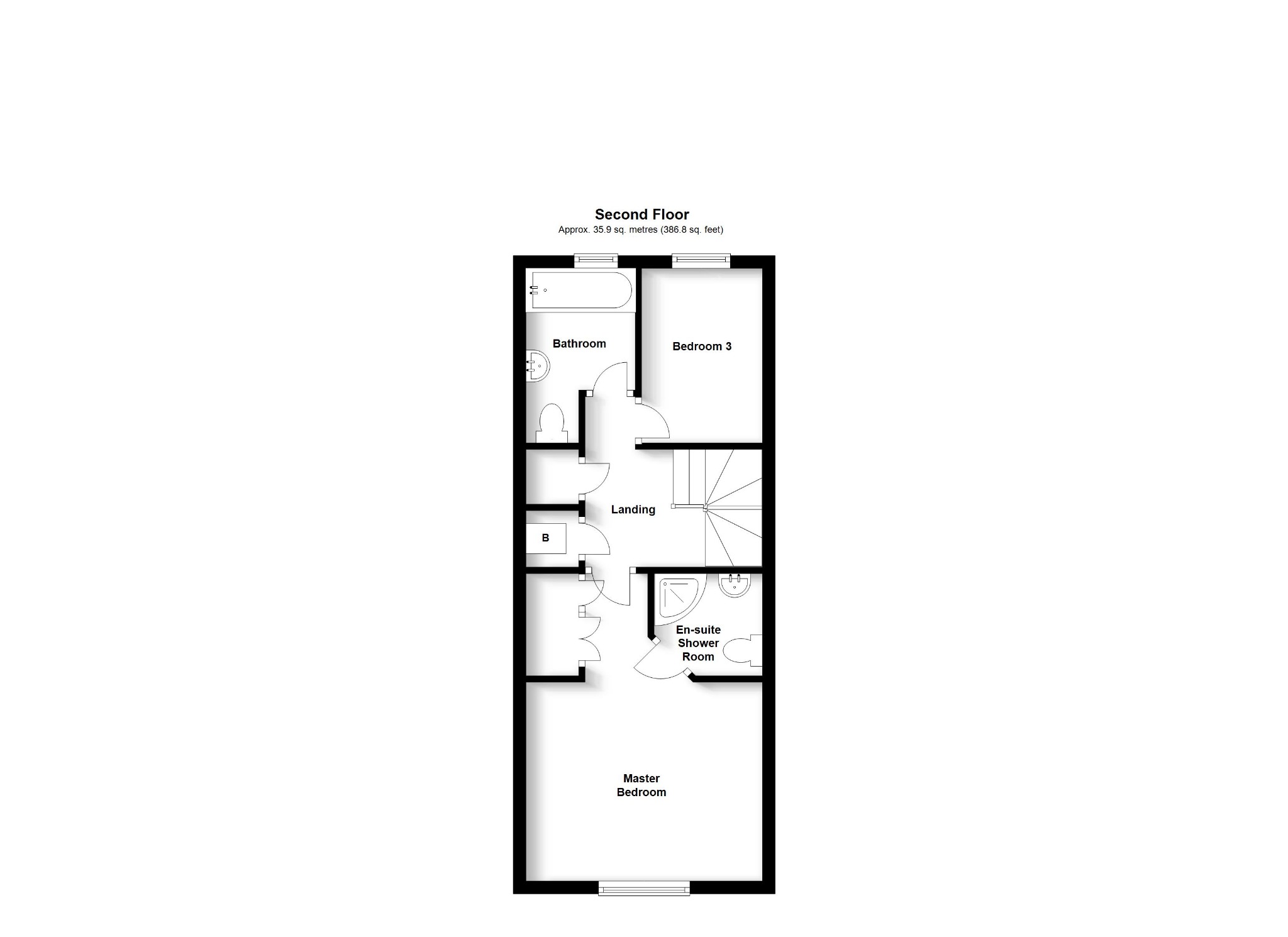 3 bed town house to rent in Lovage Road, Fareham - Property floorplan