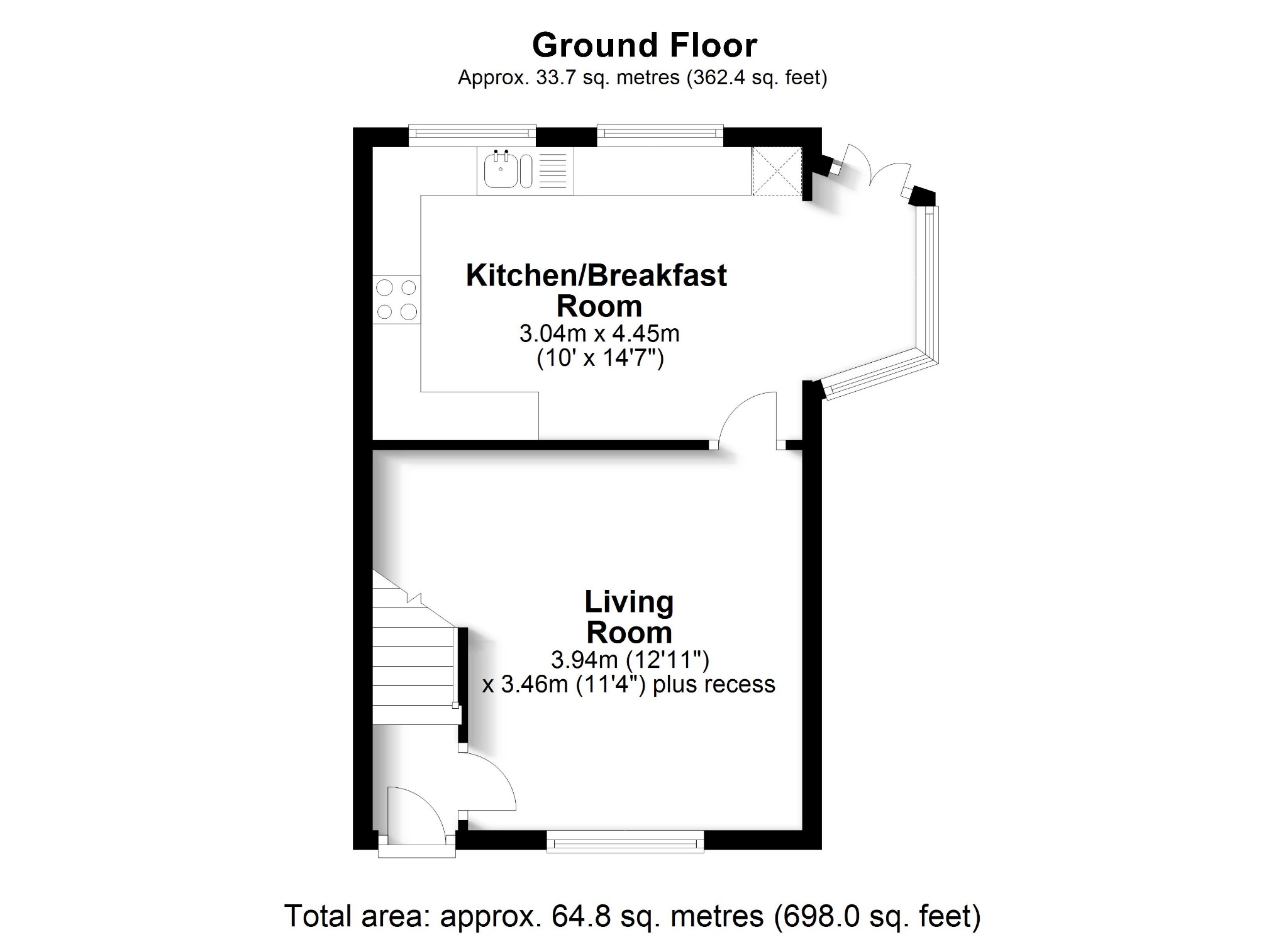 3 bed end of terrace house to rent in Pennycress, Southampton - Property floorplan