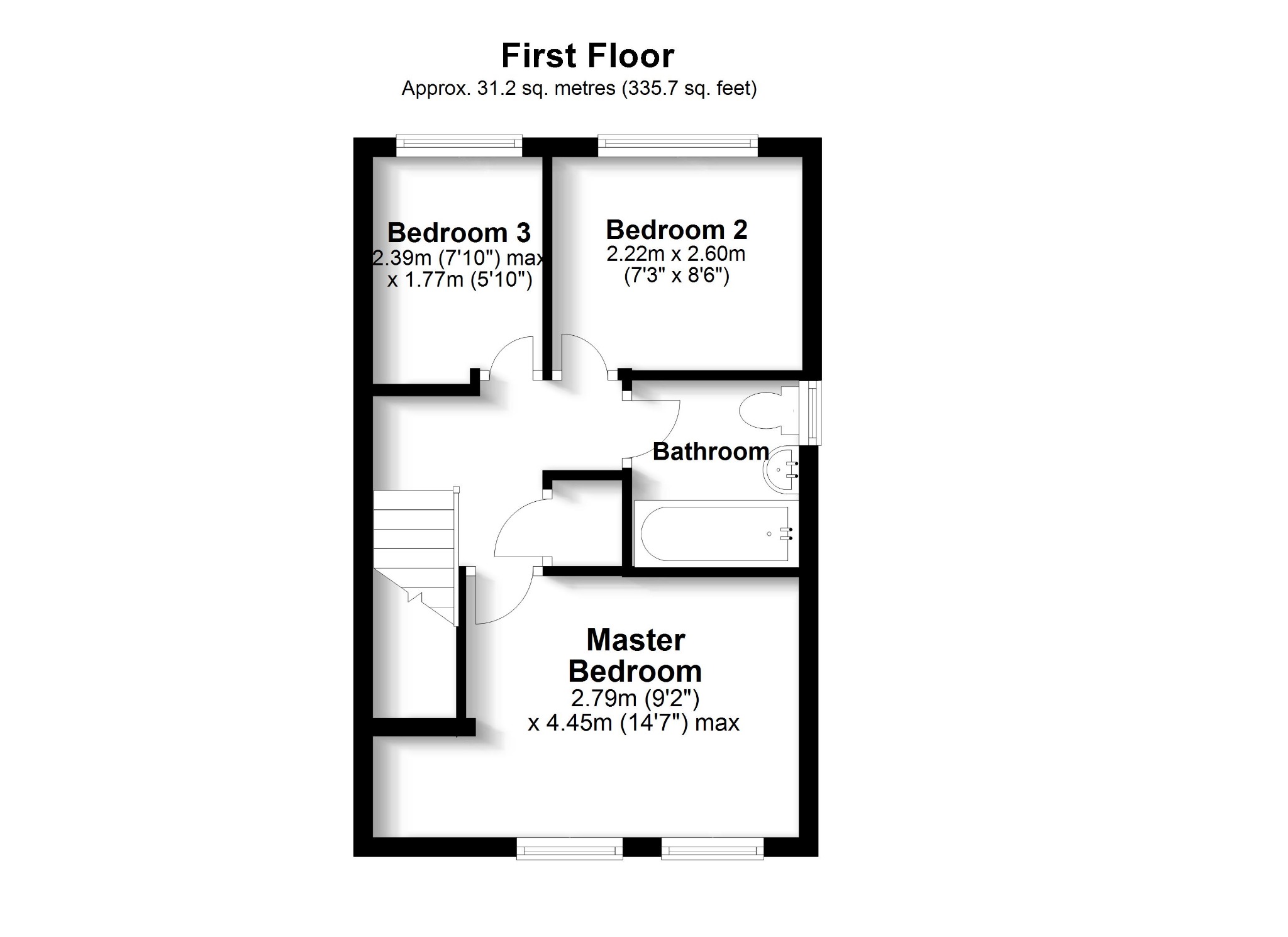 3 bed end of terrace house to rent in Pennycress, Southampton - Property floorplan