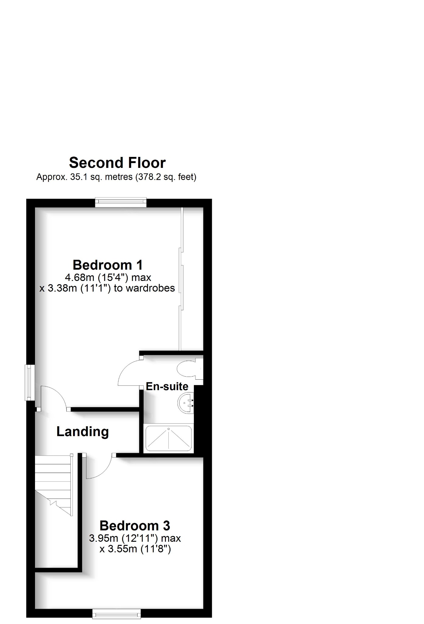 4 bed town house for sale in Castilian Way, Fareham - Property floorplan