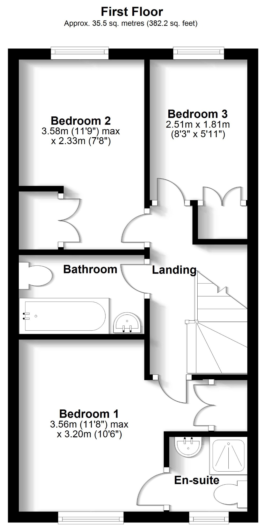 3 bed terraced house for sale in Thyme Avenue, Fareham - Property floorplan