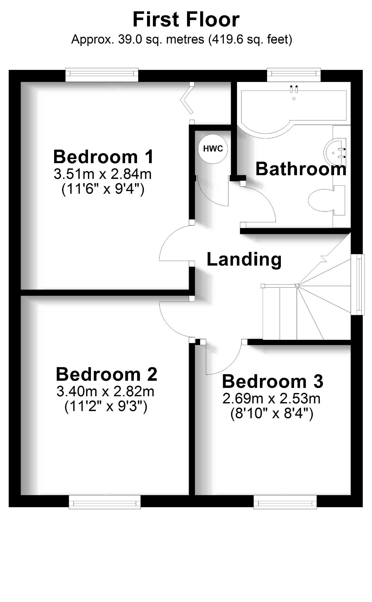 3 bed detached house for sale in Corvette Avenue, Southampton - Property floorplan