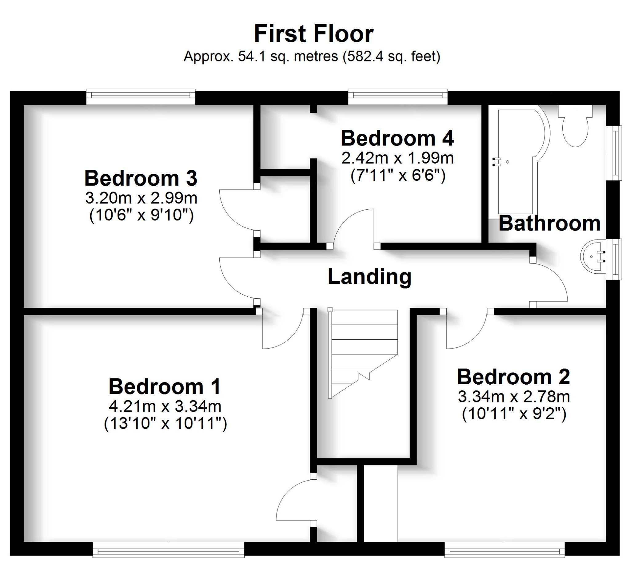 4 bed semi-detached house to rent in Thorni Avenue, Fareham - Property floorplan