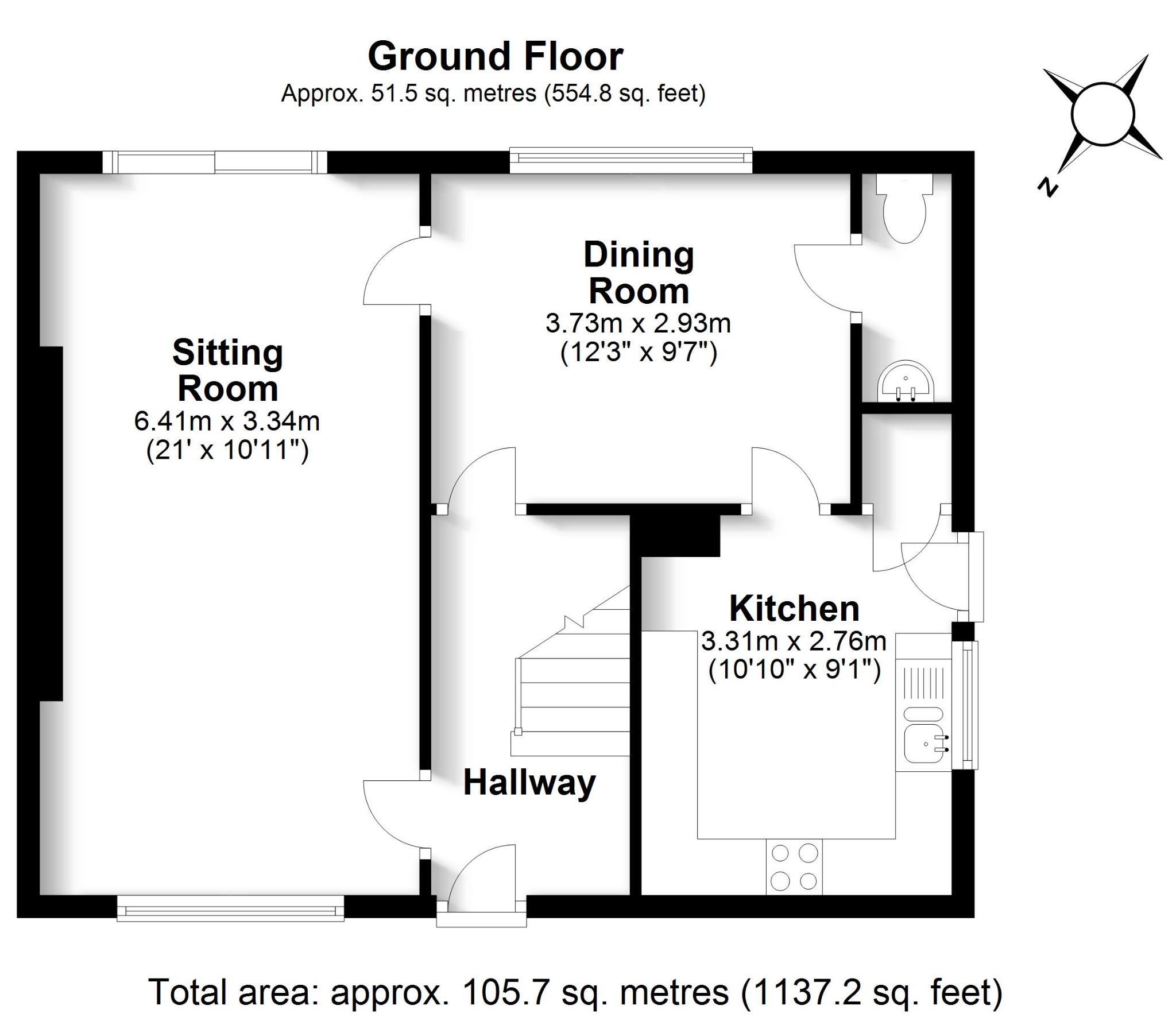 4 bed semi-detached house to rent in Thorni Avenue, Fareham - Property floorplan