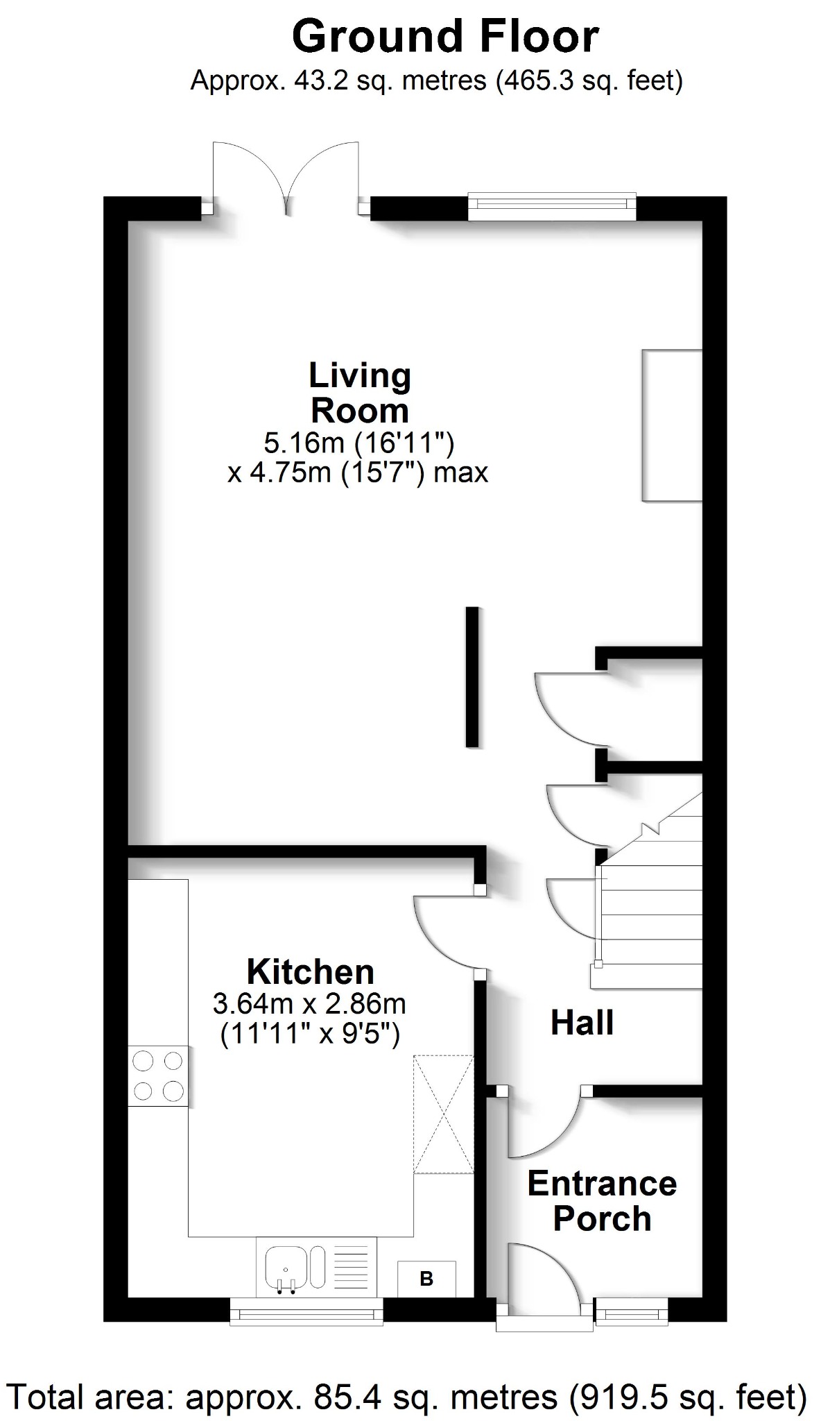 3 bed end of terrace house for sale in Northmore Road, Southampton - Property floorplan