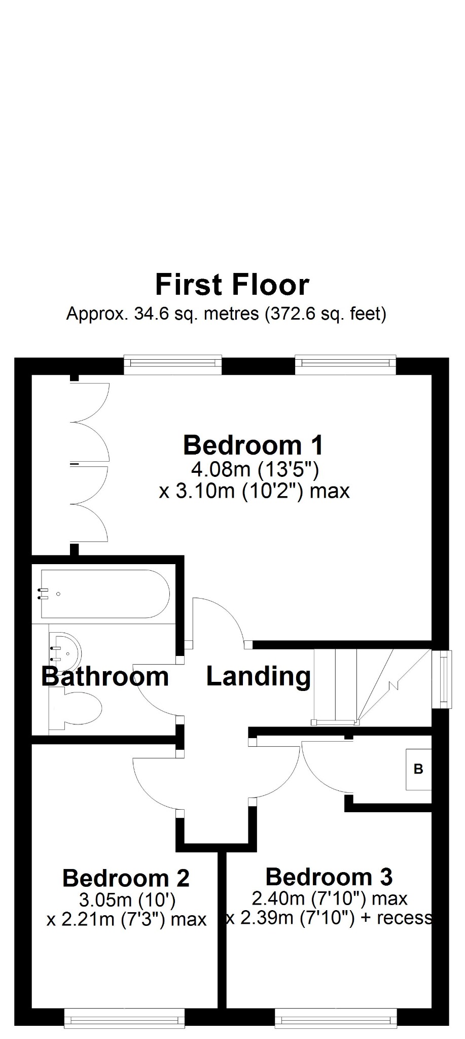 3 bed end of terrace house for sale in Lovage Road, Fareham - Property floorplan