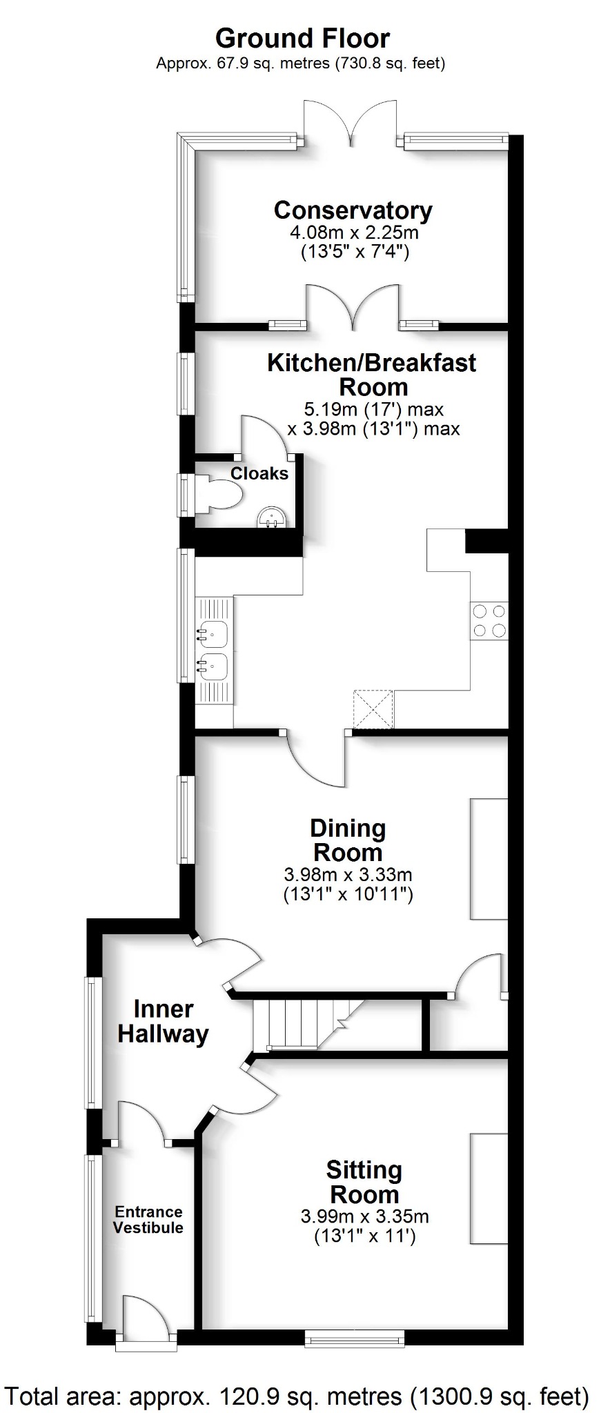 3 bed semi-detached house for sale in Warsash Road, Southampton - Property floorplan