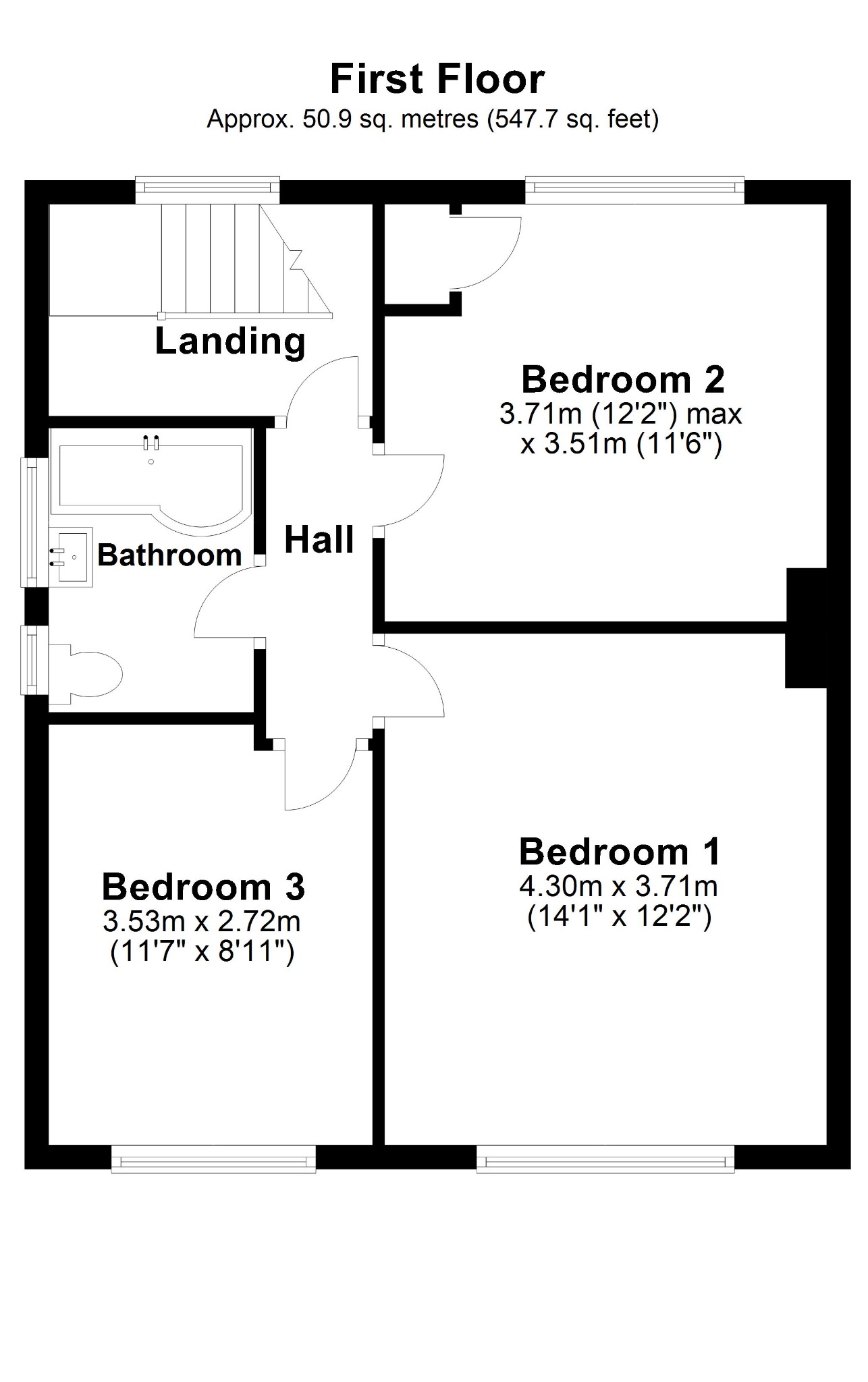 3 bed semi-detached house for sale in Locks Road, Southampton - Property floorplan