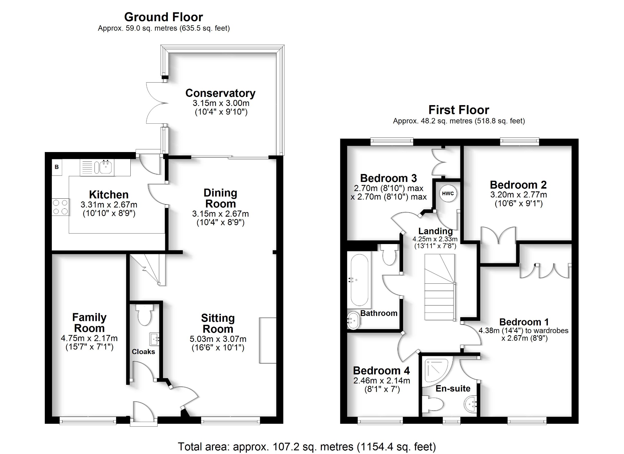 4 bed detached house for sale in Java Drive, Fareham - Property floorplan