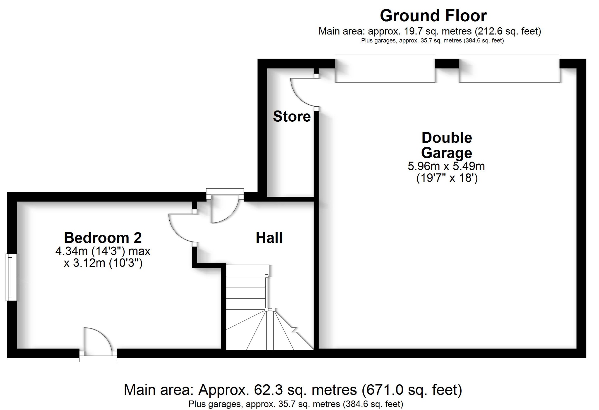 2 bed terraced house for sale in New Inn Court, Southampton - Property floorplan