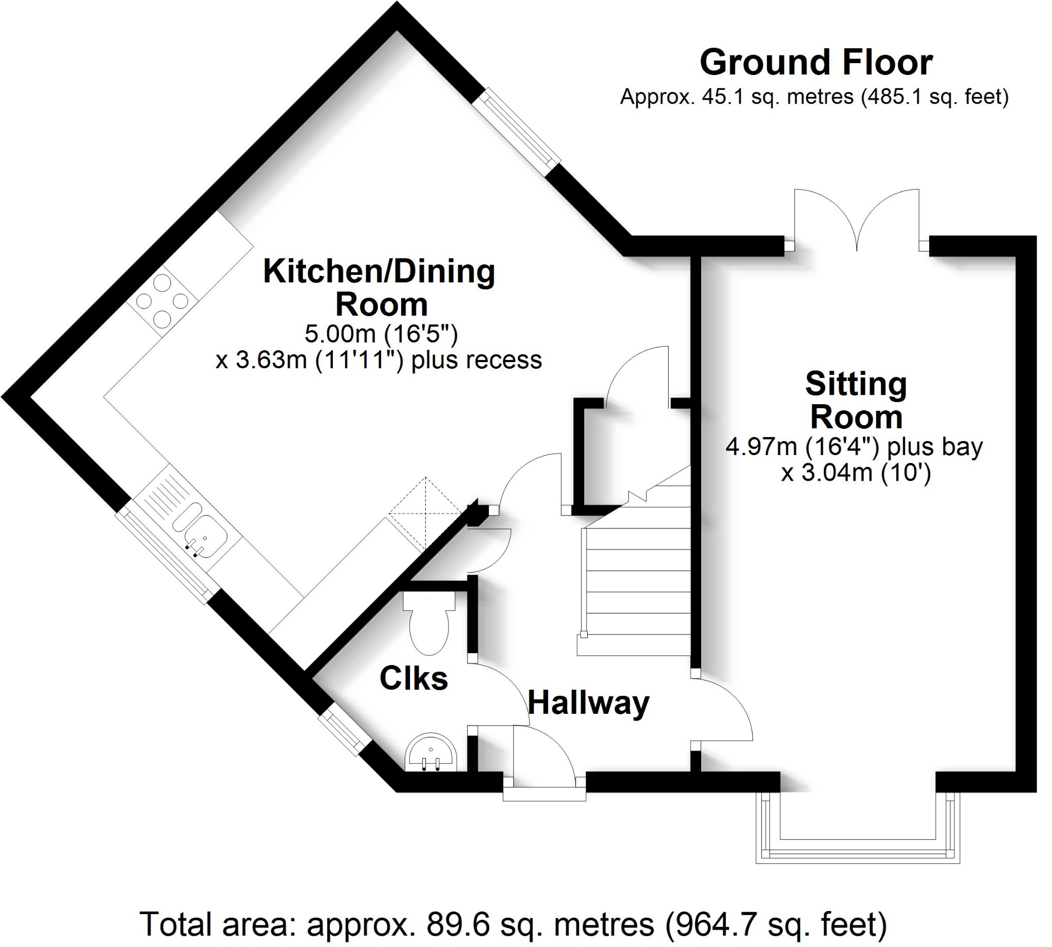 3 bed semi-detached house for sale in Alpine Crescent, Fareham - Property floorplan