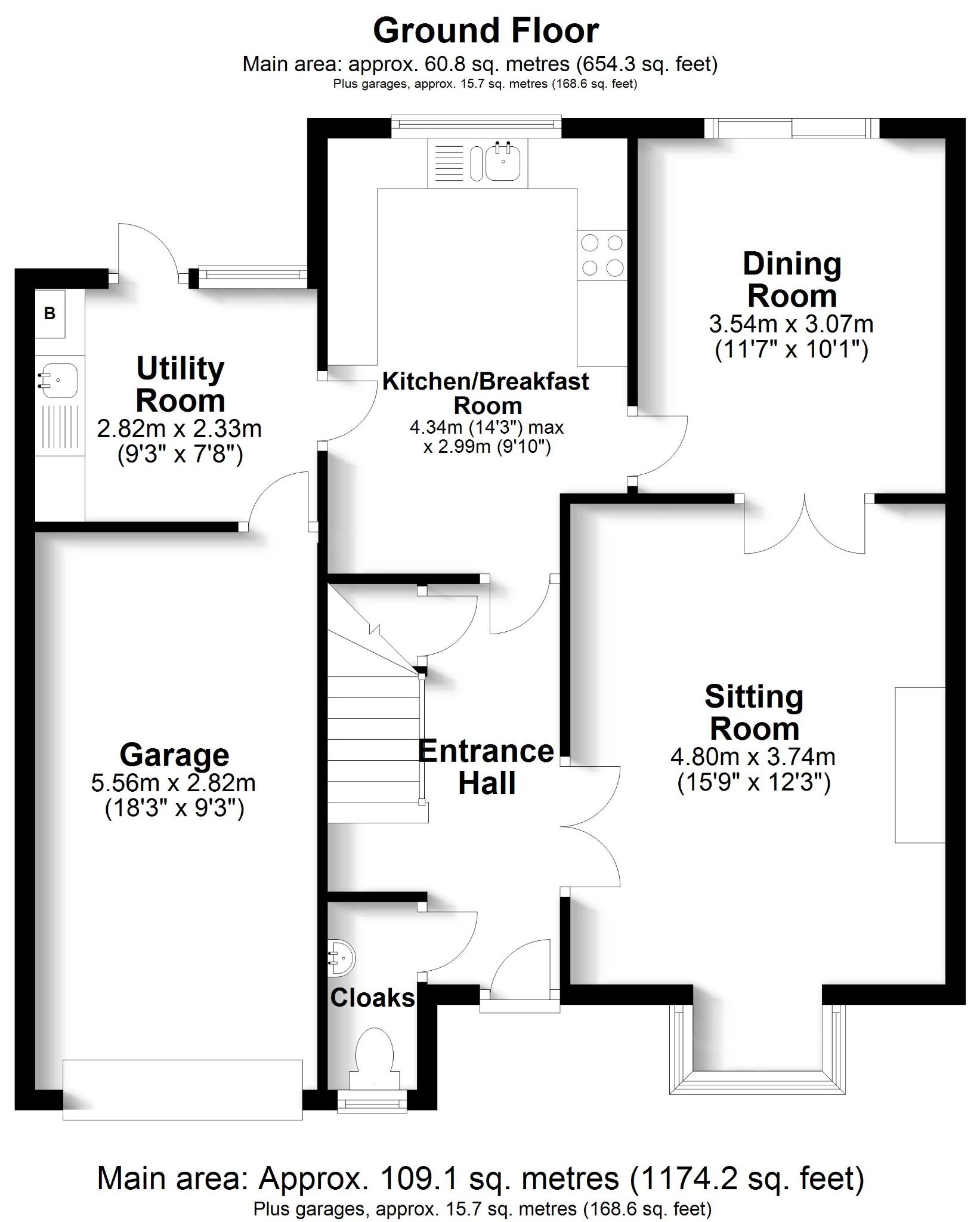 4 bed detached house to rent in Laxton Close, Southampton - Property floorplan