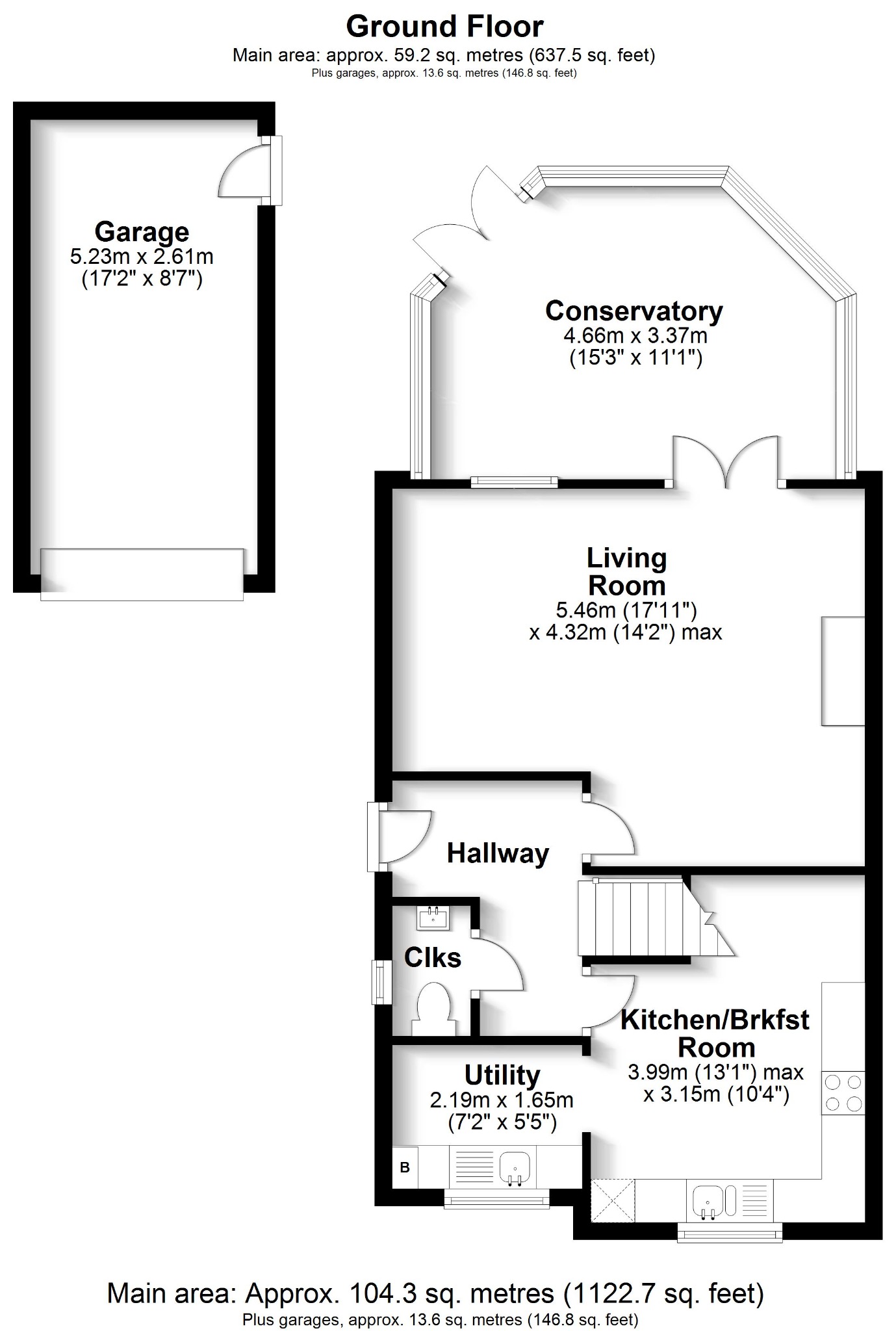 3 bed detached house for sale in Caraway, Fareham - Property floorplan