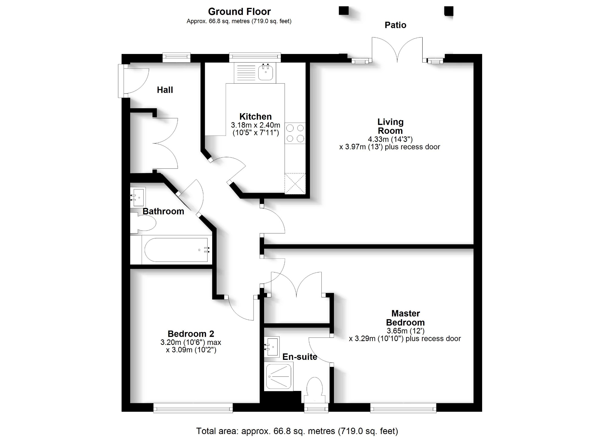 2 bed ground floor flat for sale in Providence Hill, Southampton - Property floorplan