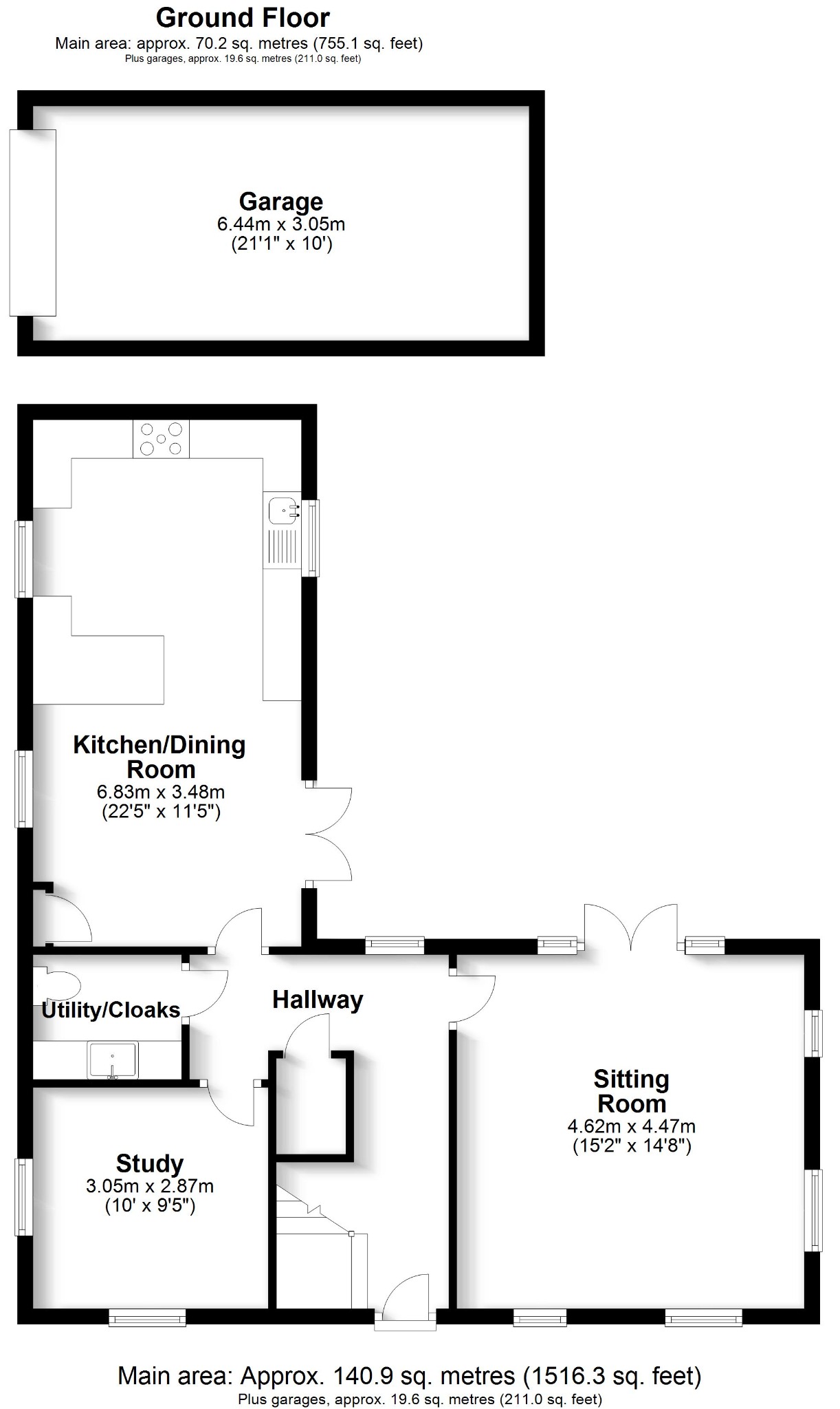 4 bed detached house for sale in Red Poll Way, Fareham - Property floorplan