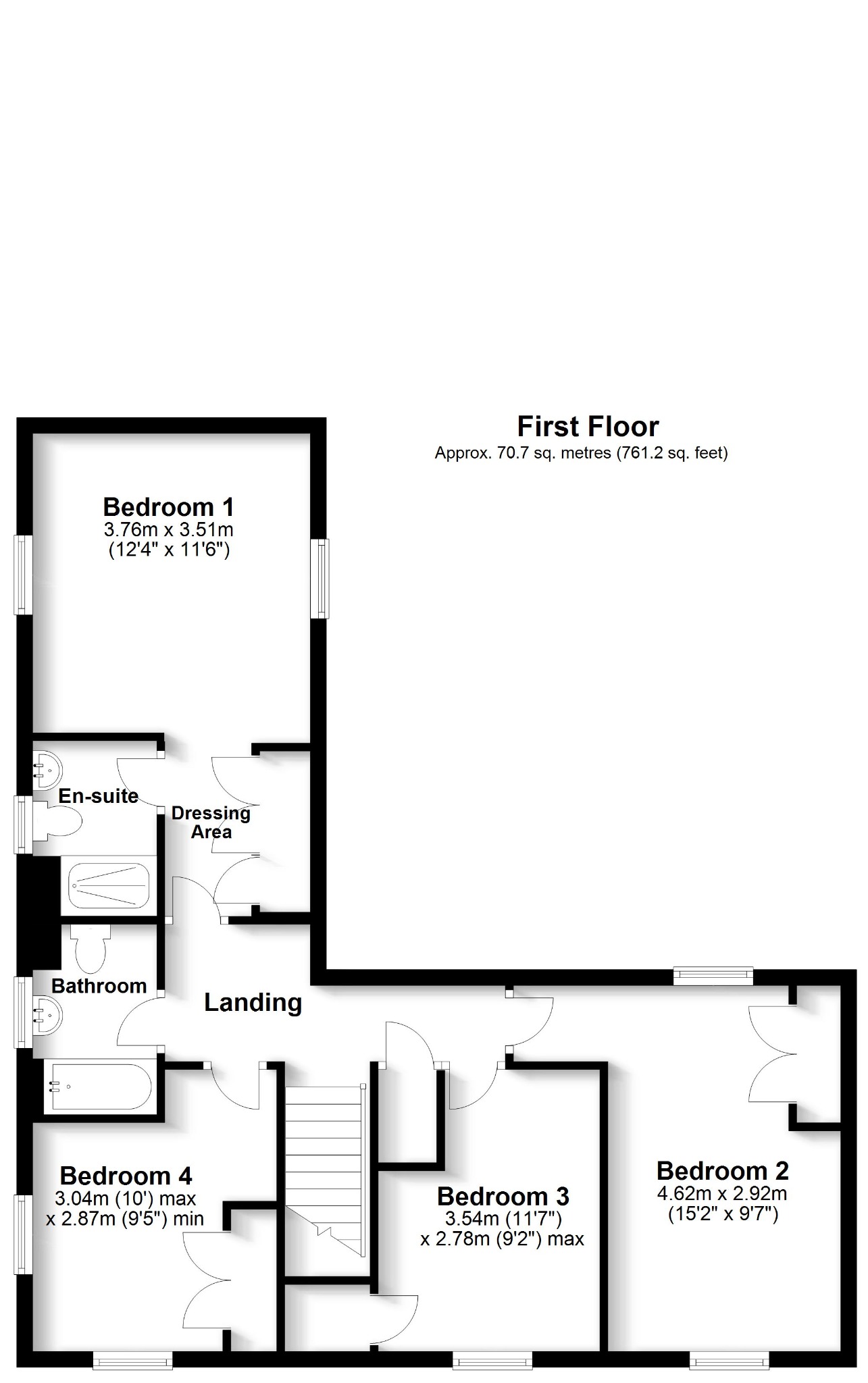 4 bed detached house for sale in Red Poll Way, Fareham - Property floorplan