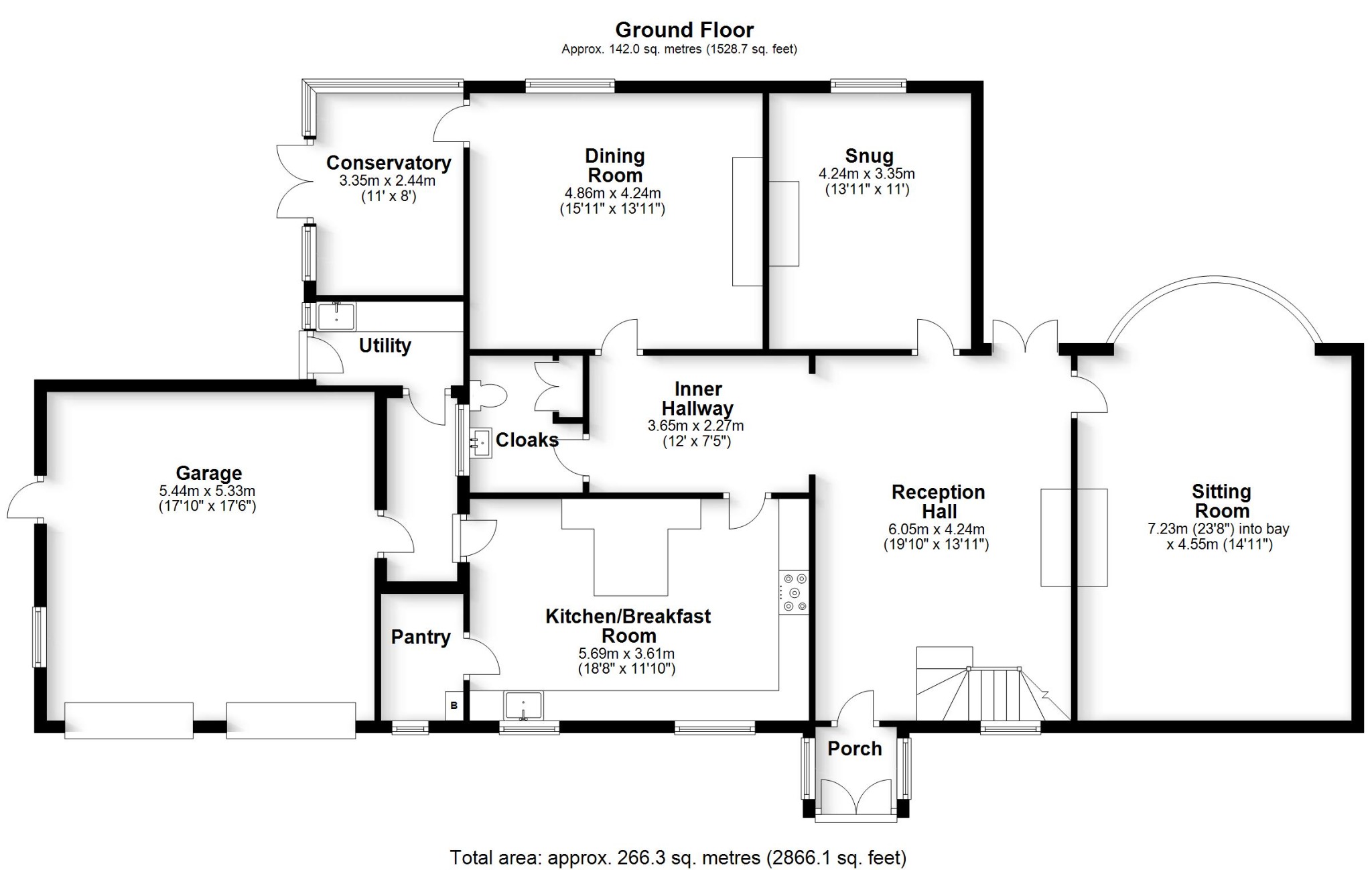 5 bed detached house for sale in The Avenue, Fareham - Property floorplan