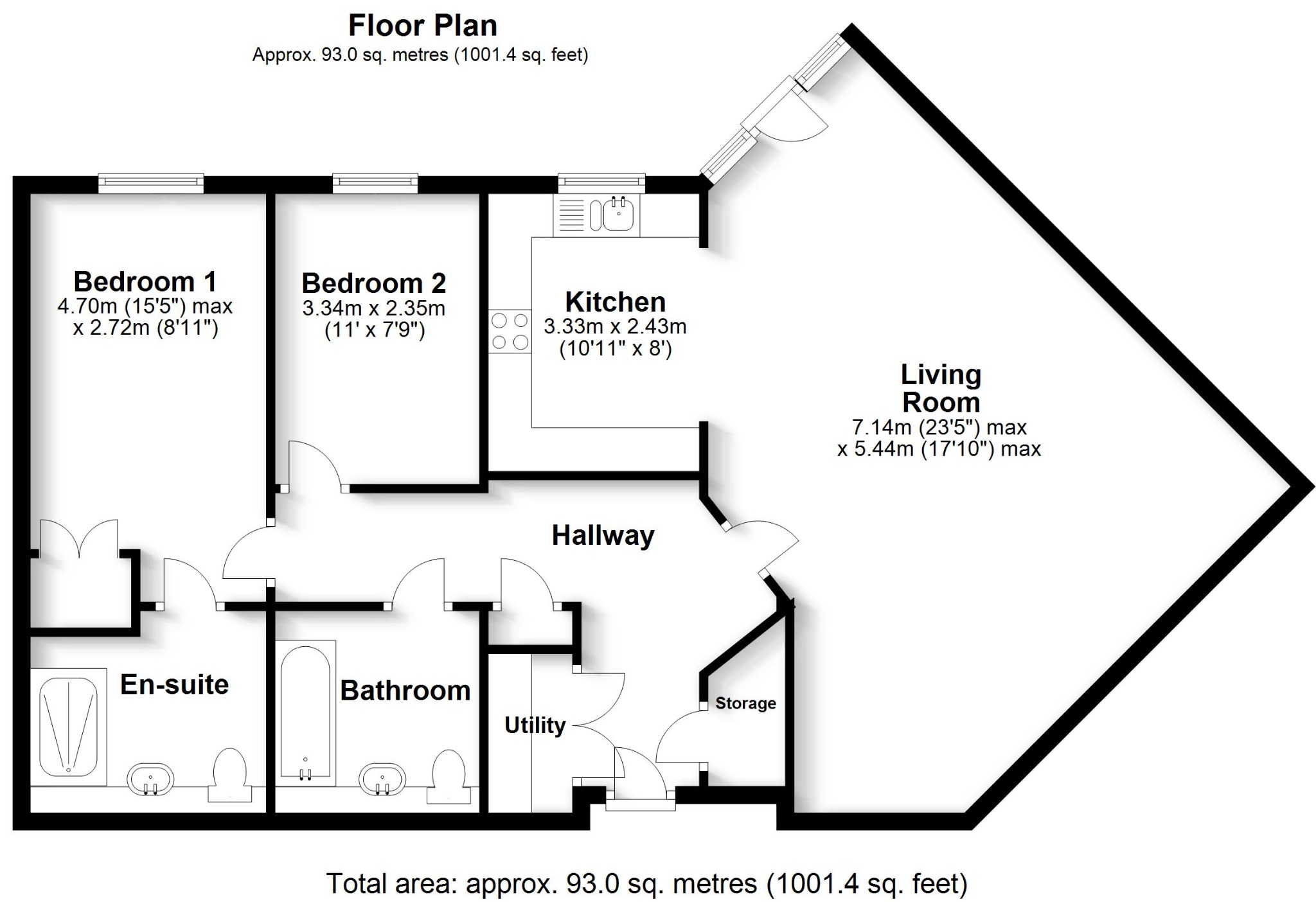 2 bed retirement property for sale in Hamilton Road, Southampton - Property floorplan