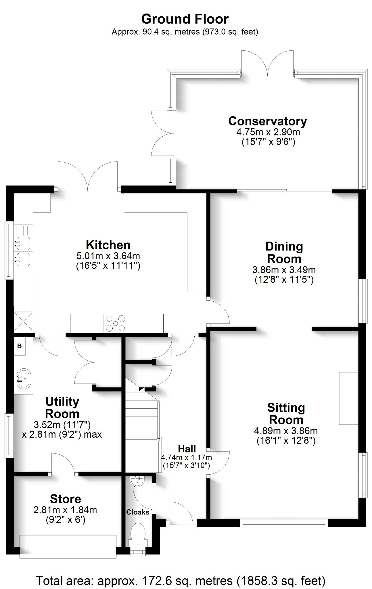 3 bed detached house for sale in Locks Heath Park Road, Southampton - Property floorplan