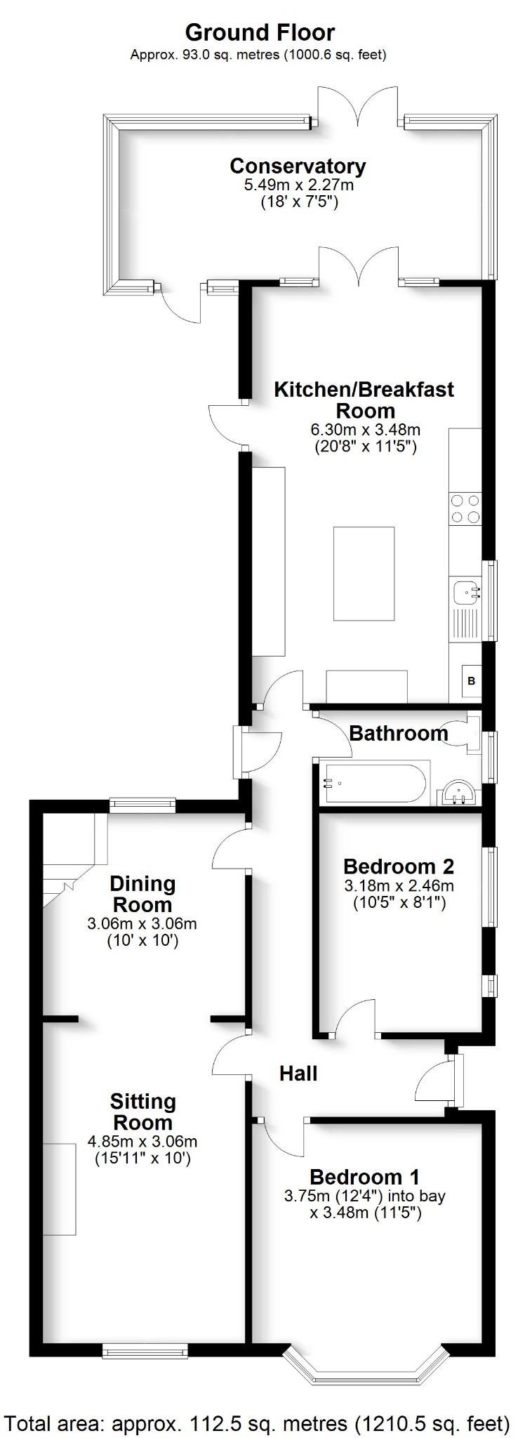 4 bed semi-detached bungalow for sale in Home Rule Road, Southampton - Property floorplan