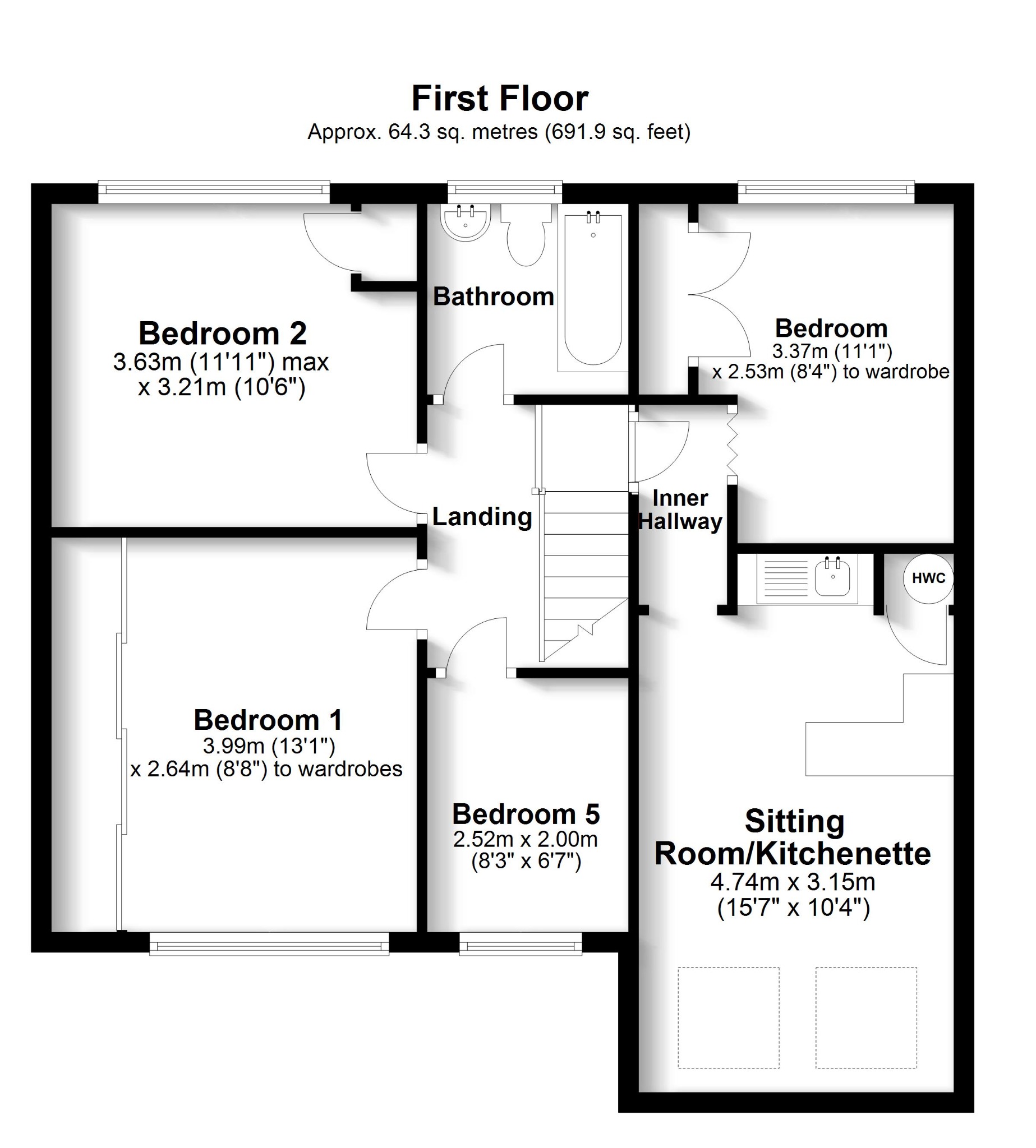 5 bed detached house for sale in Waters Edge, Southampton - Property floorplan