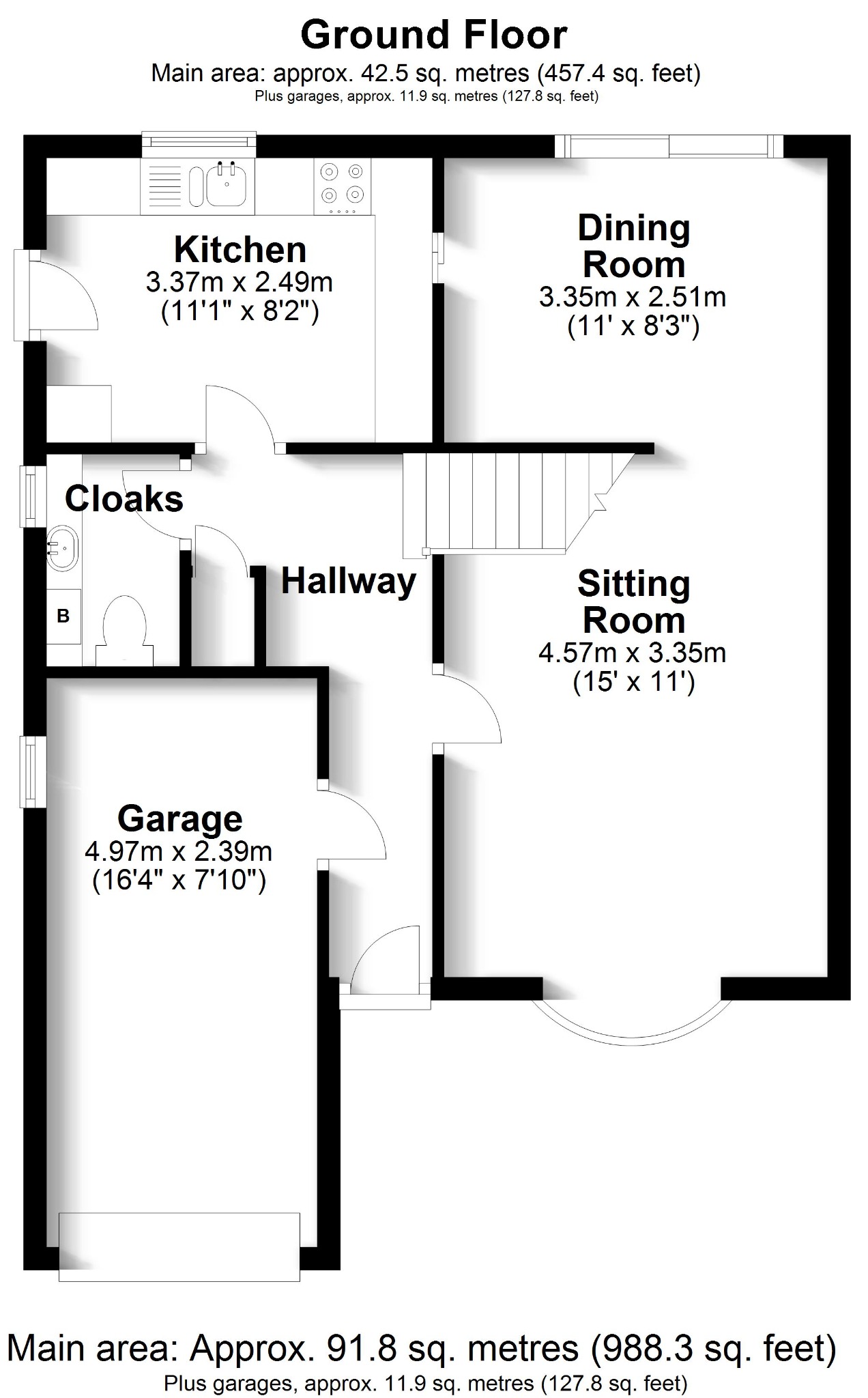 4 bed detached house for sale in Grassymead, Fareham - Property floorplan