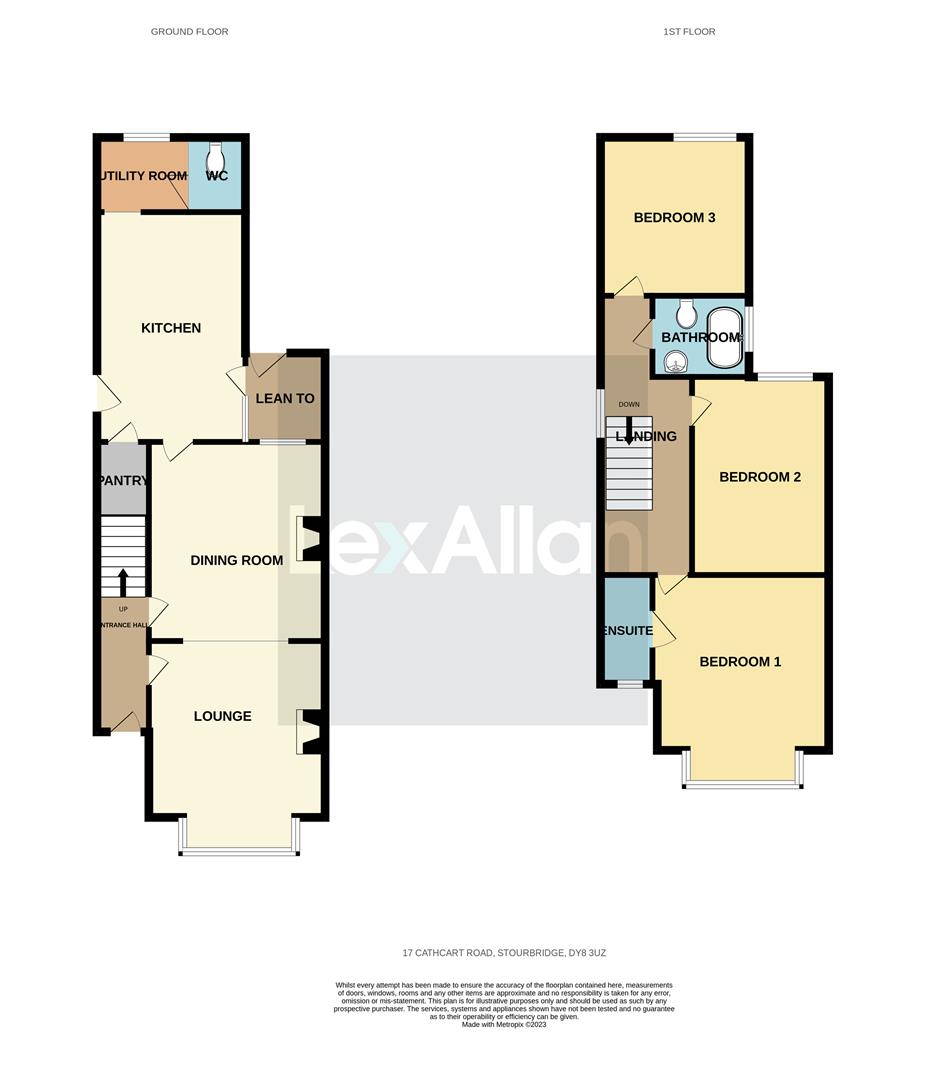 3 bed semi-detached house for sale in Cathcart Road, Stourbridge - Property floorplan